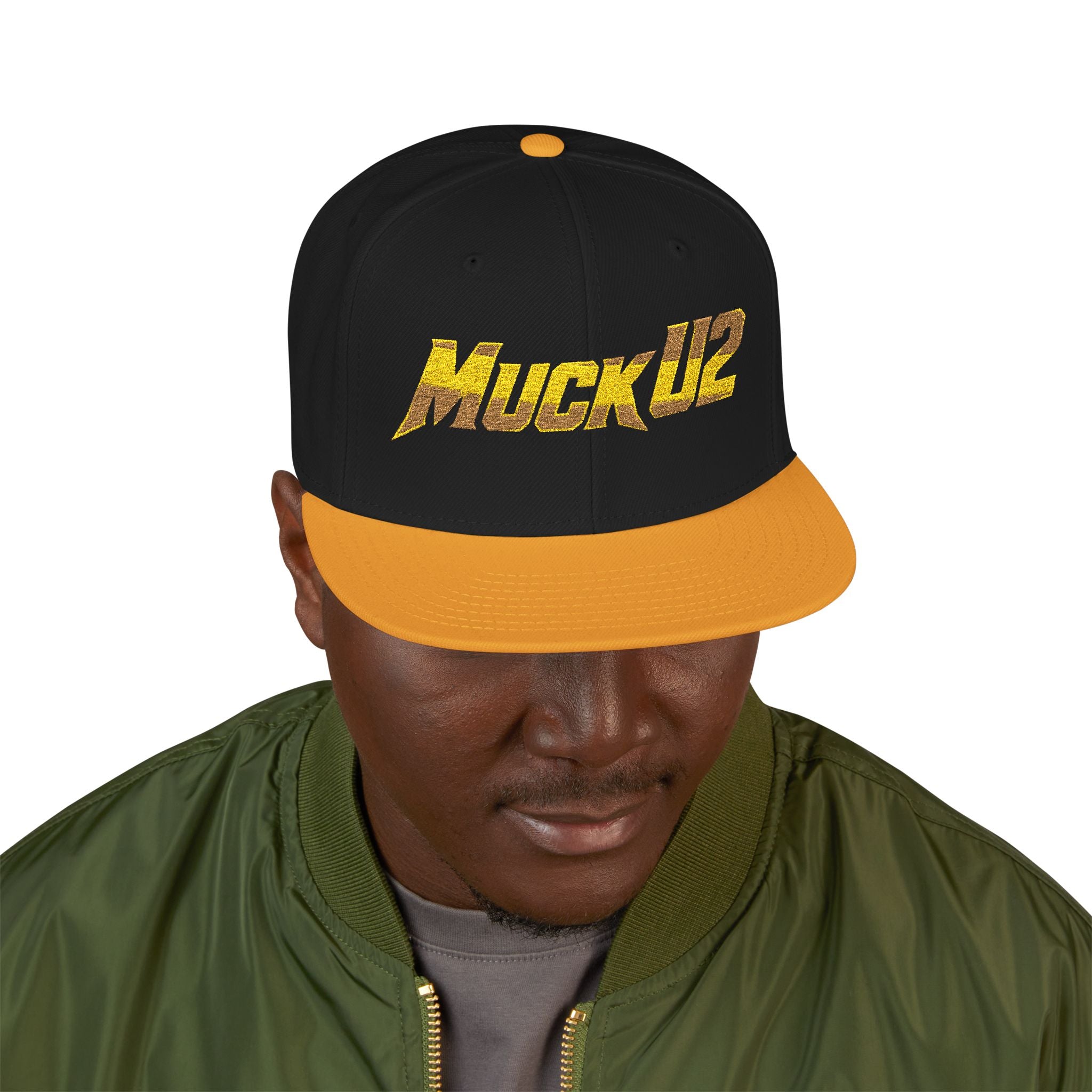 MuckU2 Snapback Poker Cap (blk/red logo SKU1004)