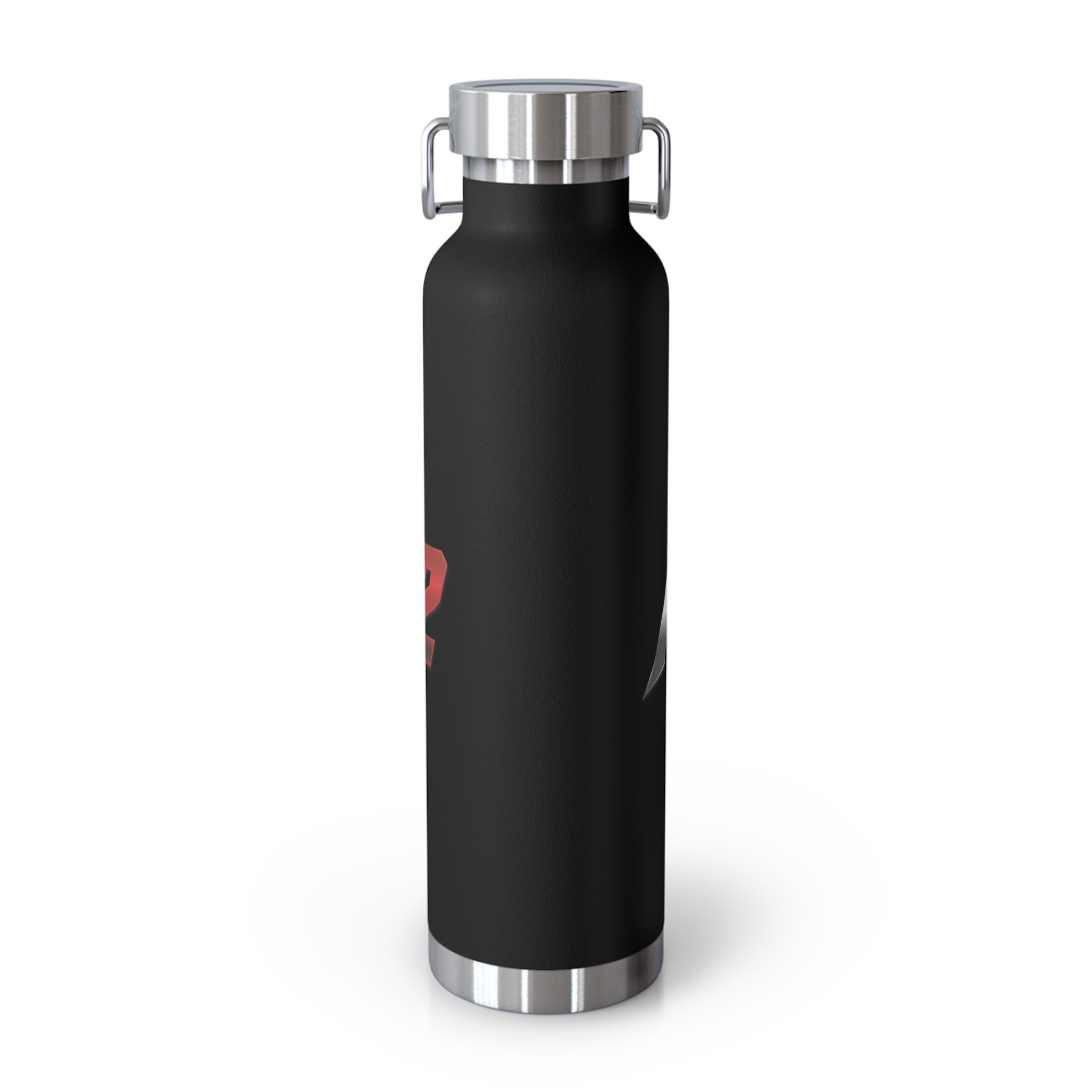 MuckU2 Insulated Water Bottle (gradient silver/red logo SKU 100012)