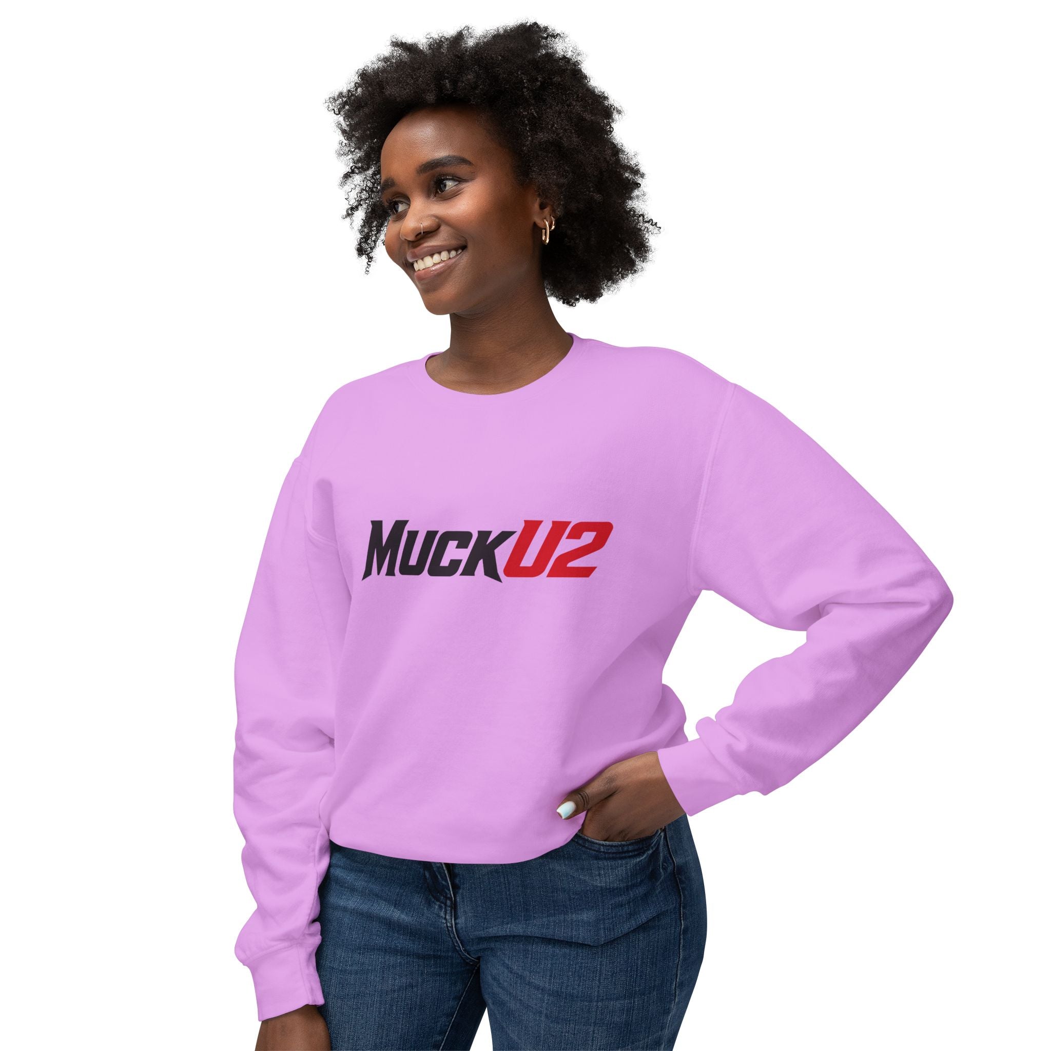 MuckU2 Poker Crewneck Sweatshirt (black/red logo/SKU 100066)