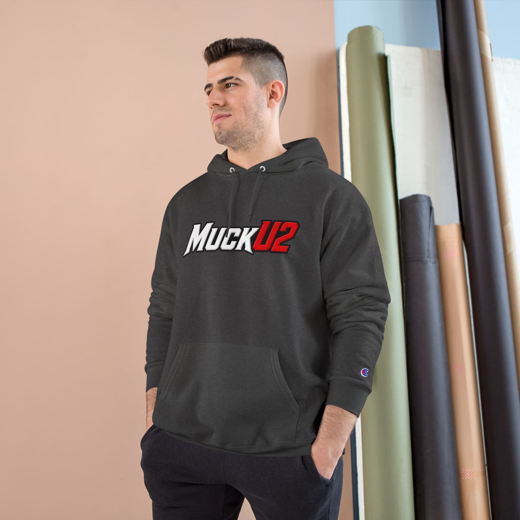 MuckU2 Poker Hoodie (white/red logo/SKU 100051)