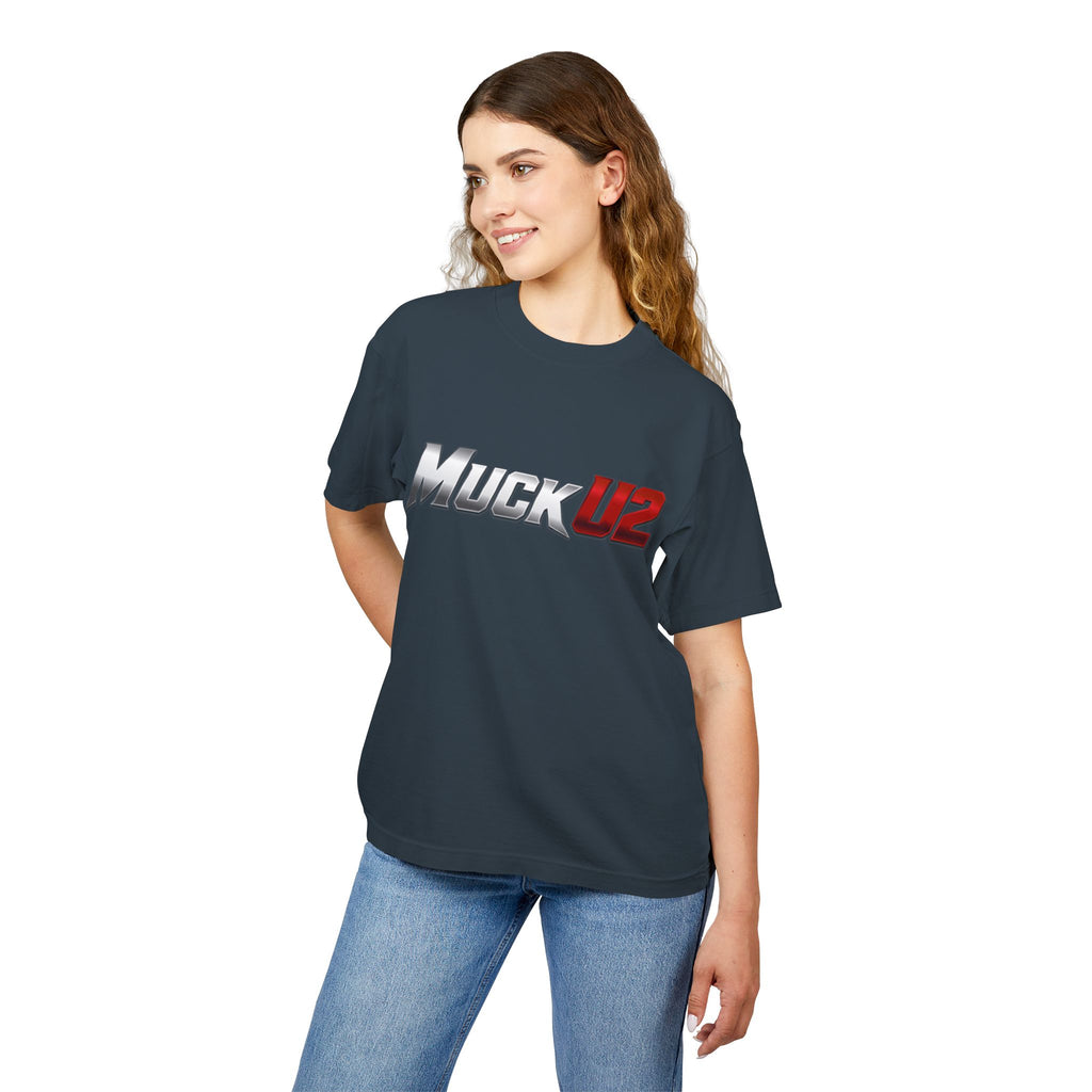 MuckU2 High Quality Poker Tee (gradient silver/red logo/SKU 100057)