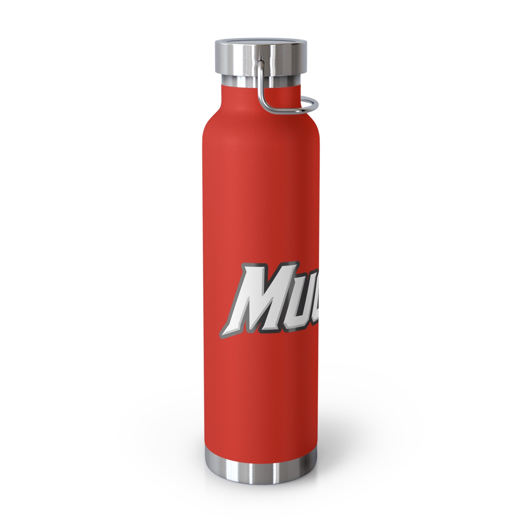 MuckU2 Insulated Water Bottle (white/red outlined logo SKU 100012)