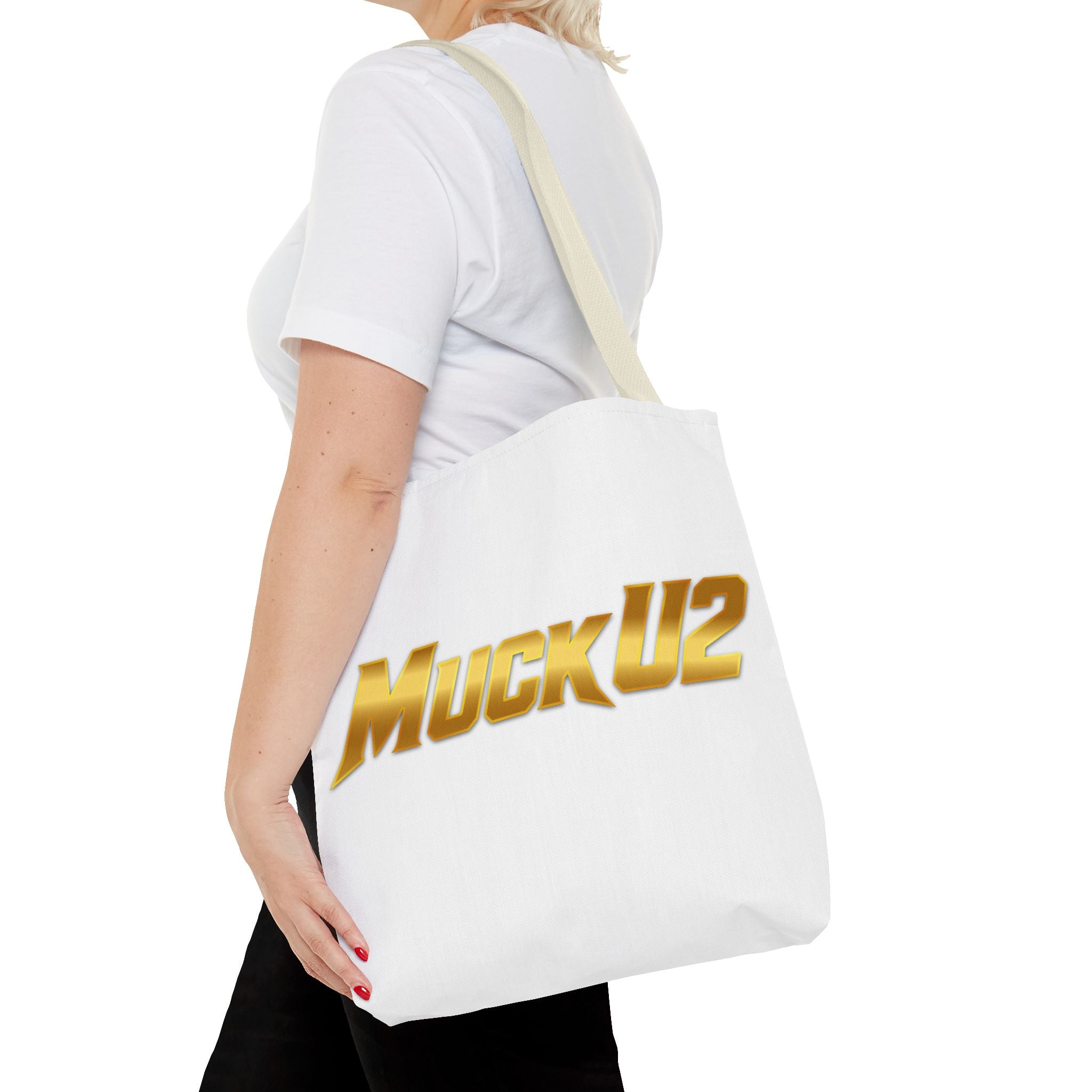 MuckU2 Bubble Canvas Poker Tote Bag (gold logo SKU 100020)