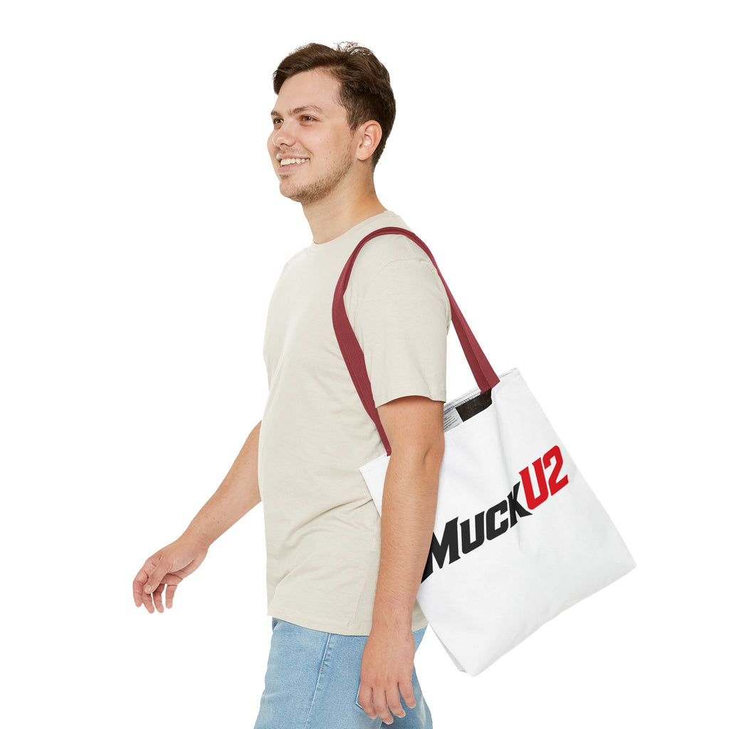 MuckU2 Bubble Canvas Poker Tote Bag (black/red logo SKU 100023)