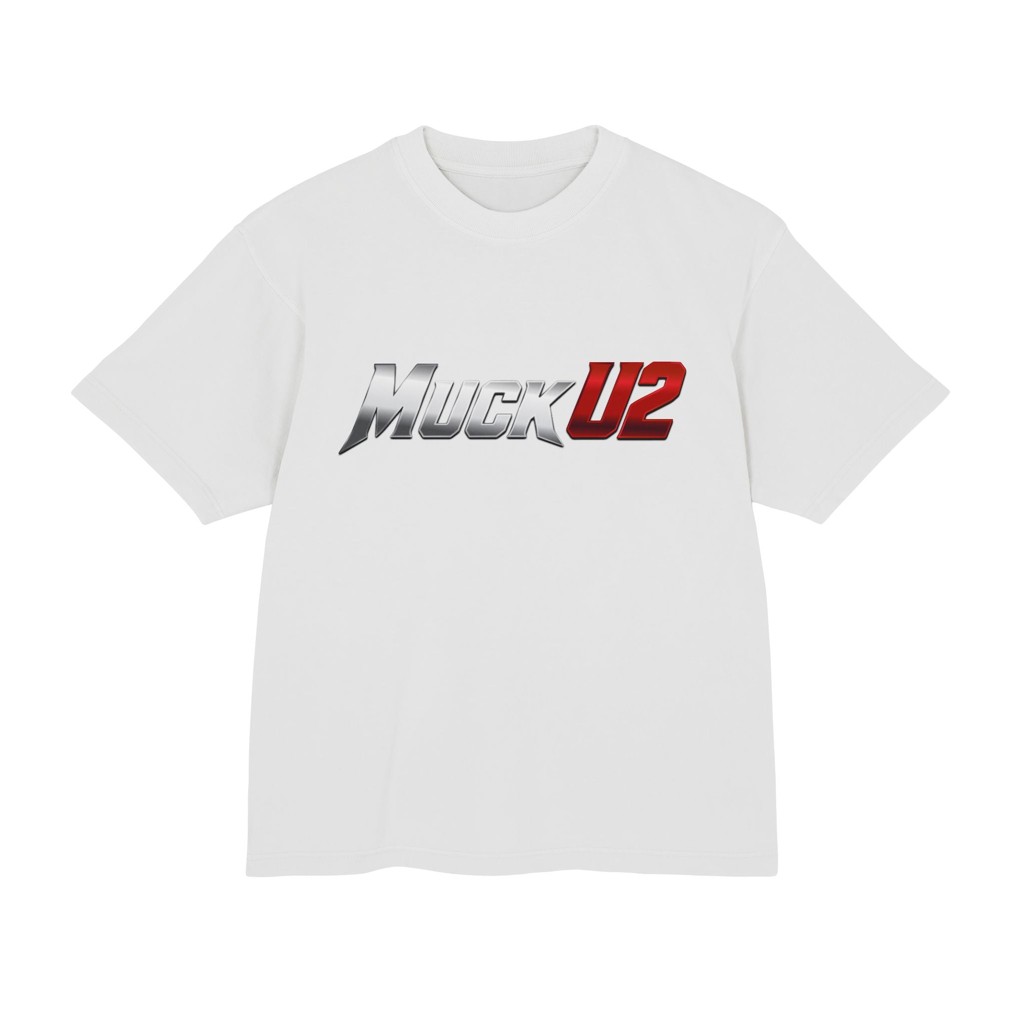 MuckU2 High Quality Poker Tee (gradient silver/red logo/SKU 100057)