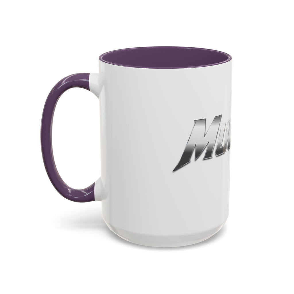 MuckU2 Classic White Mug (gradient silver/black logo/SKU 100043)