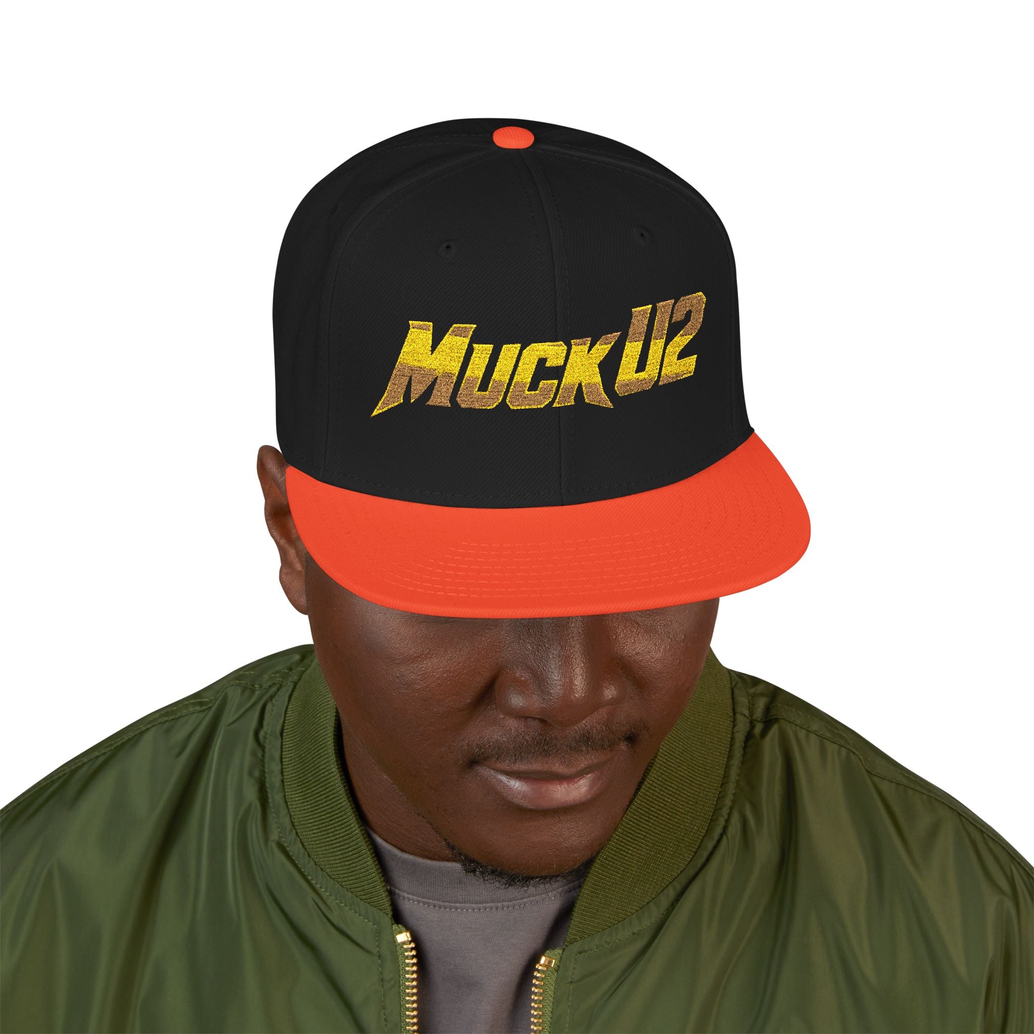 MuckU2 Snapback Poker Cap (blk/red logo SKU1004)
