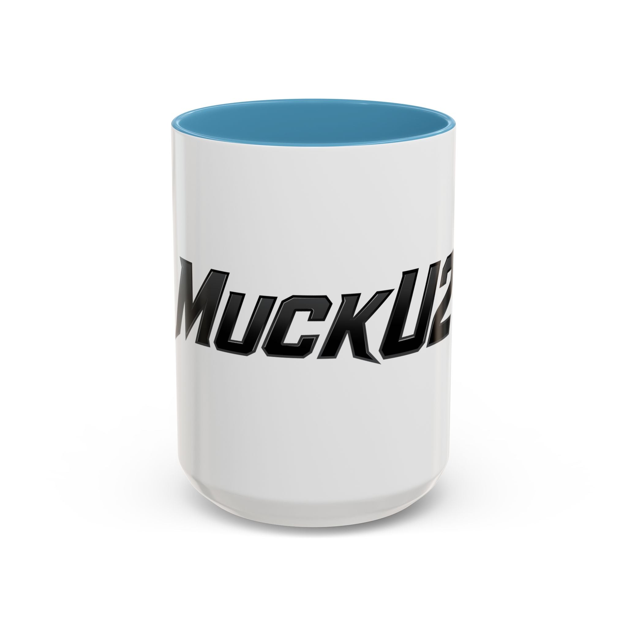 MuckU2 Classic White Mug (black logo/SKU 100045)
