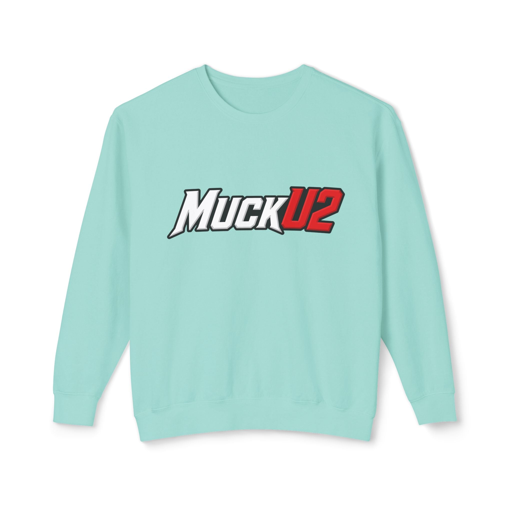 MuckU2 Poker Crewneck Sweatshirt (white/red logo/SKU 100067)