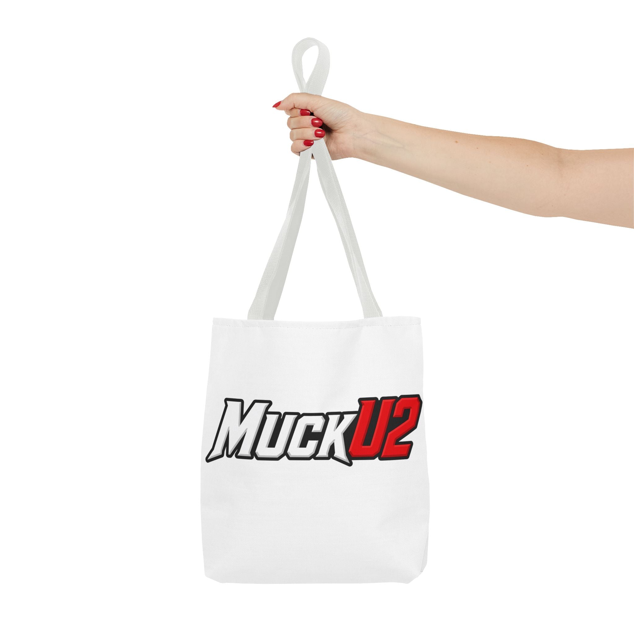 MuckU2 Bubble Canvas Poker Tote Bag (red/white logo SKU 100024)