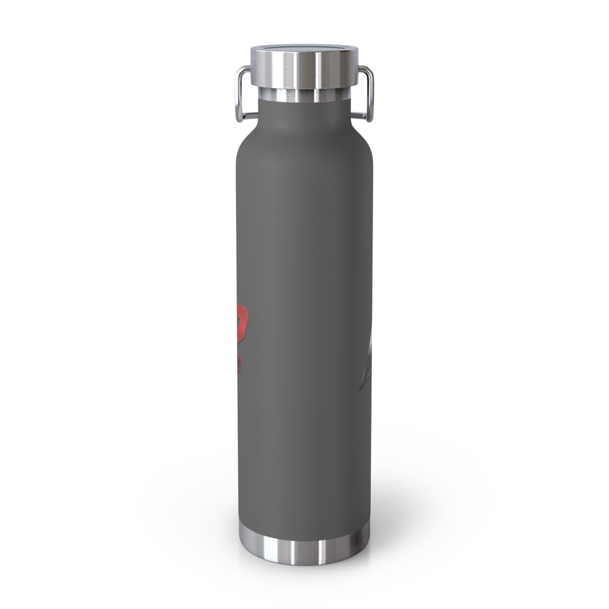MuckU2 Insulated Water Bottle (gradient silver/red logo SKU 100013)