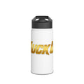 MuckU2 Stainless Steel Poker Water Bottle (gold logo/SKU 100029)