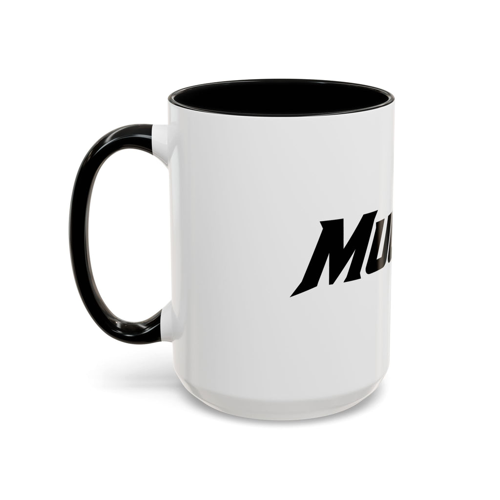 MuckU2 Classic White Mug (black/red logo/SKU 100046)