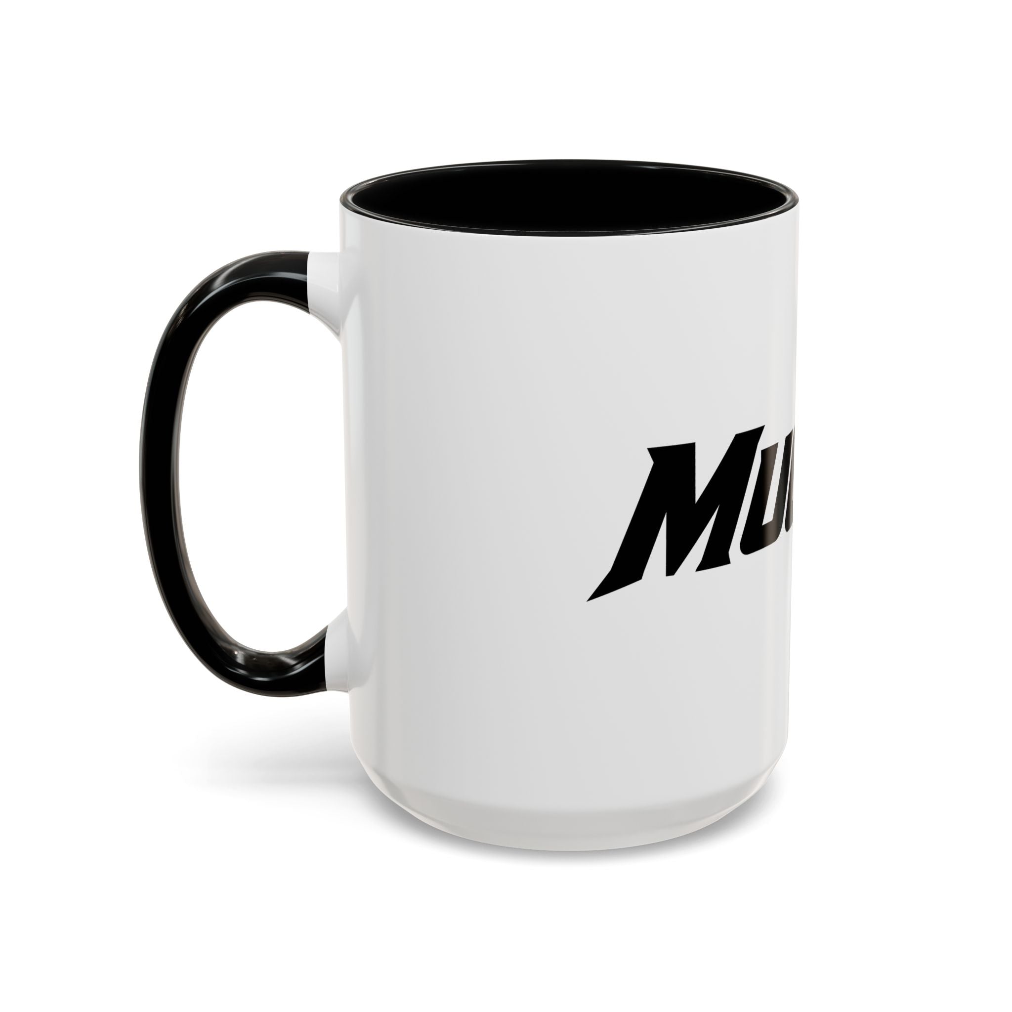 MuckU2 Classic White Mug (black/red logo/SKU 100046)
