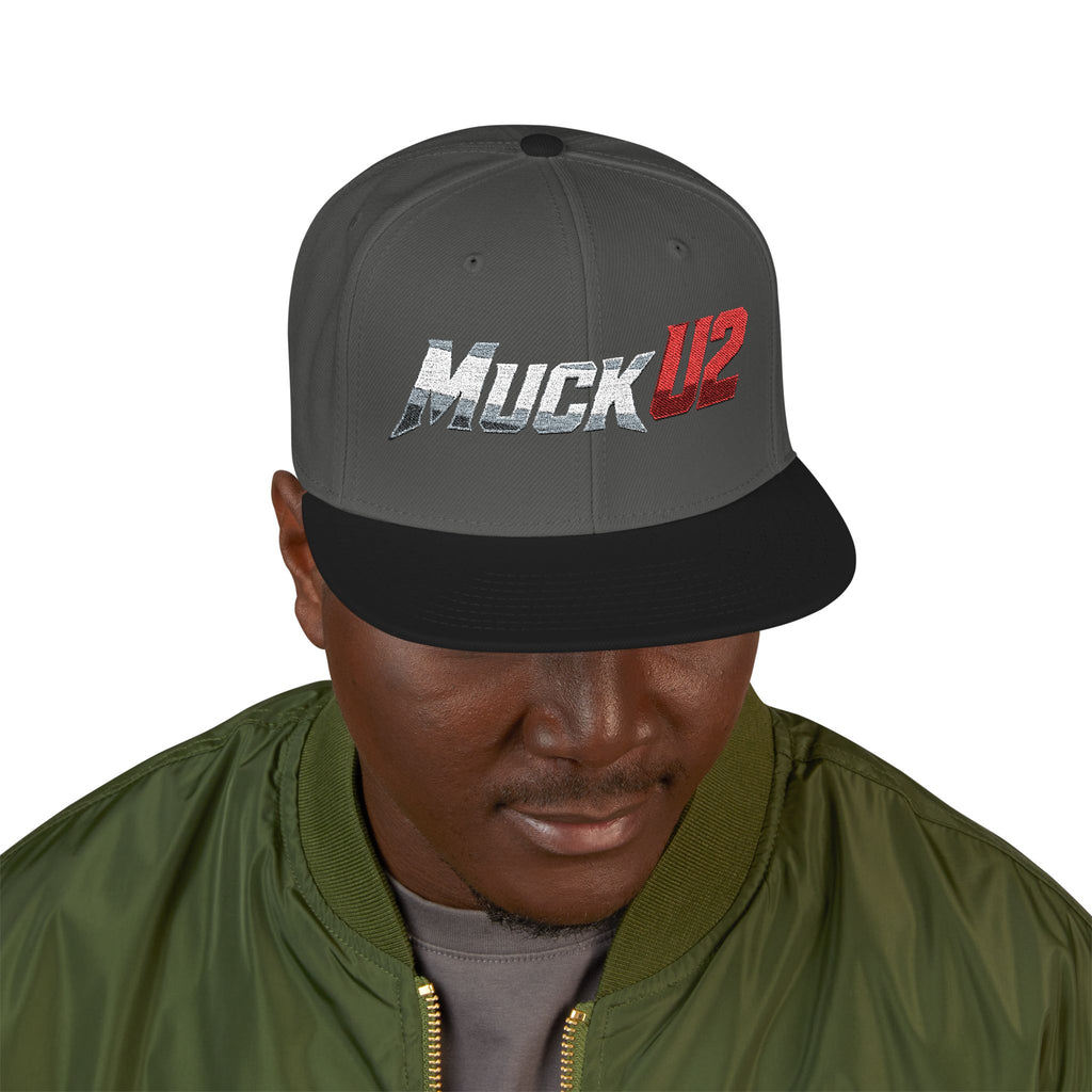 MuckU2 Snapback Poker Cap (gradient sliver/red/SKU 10006)