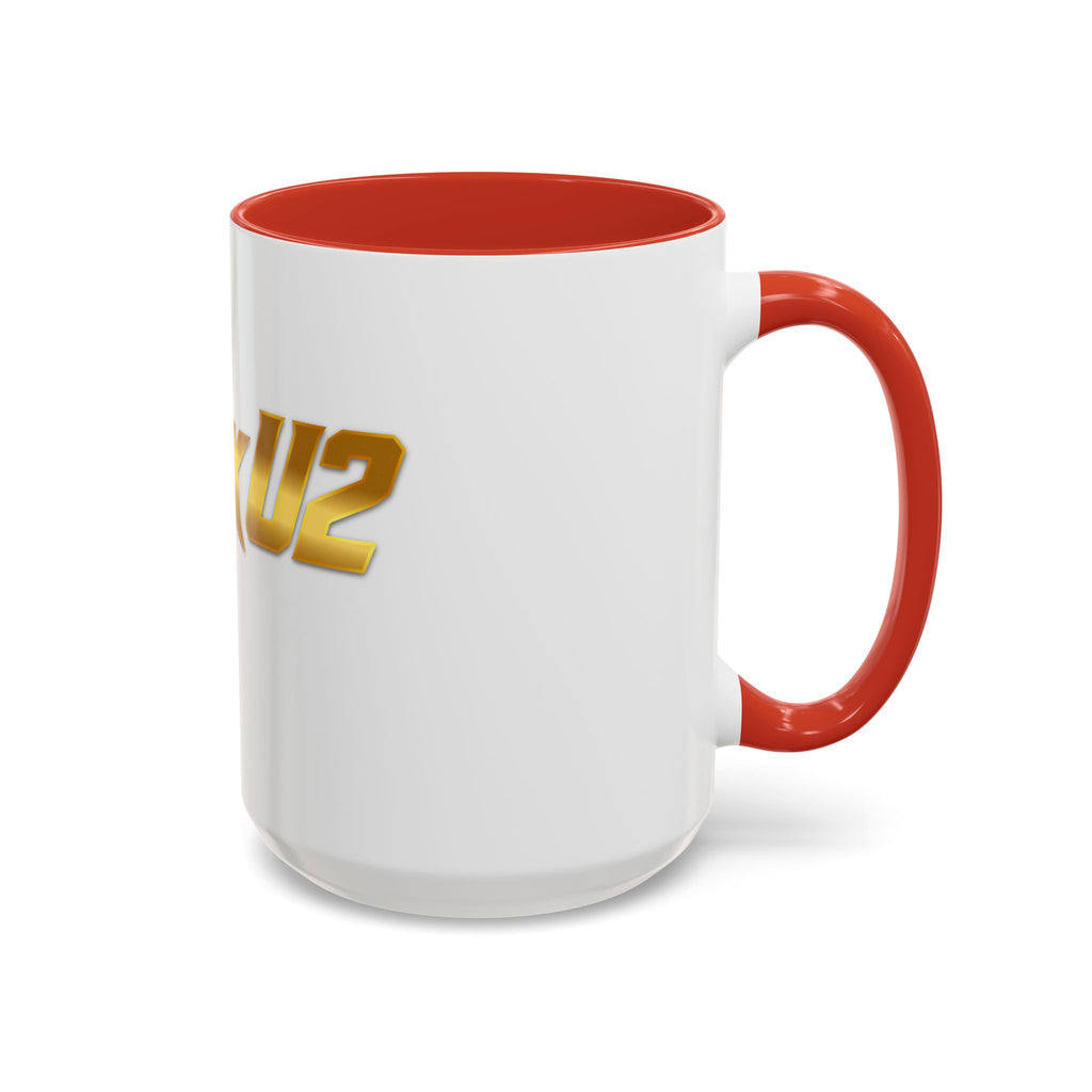 MuckU2 Classic White Mug (gold logo/SKU 100042)
