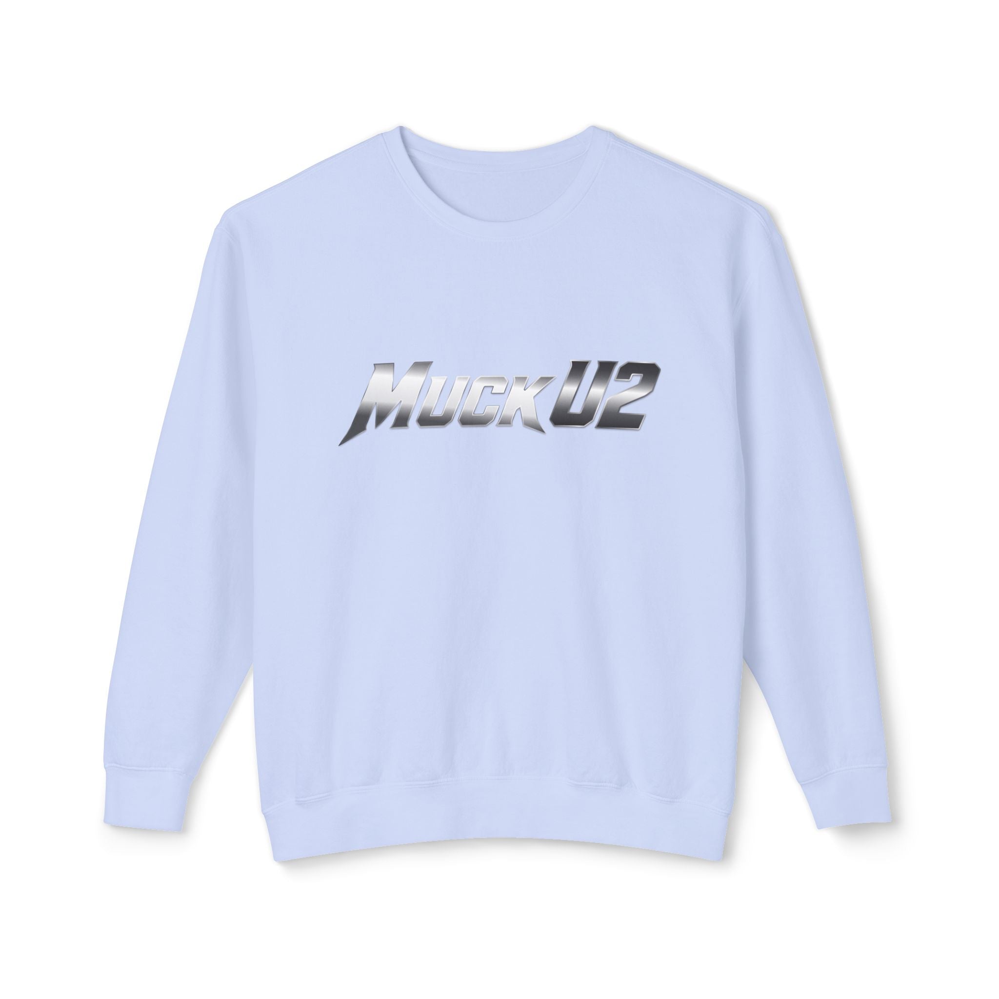 MuckU2 Poker Crewneck Sweatshirt (gradient silver/black logo/SKU 100063)