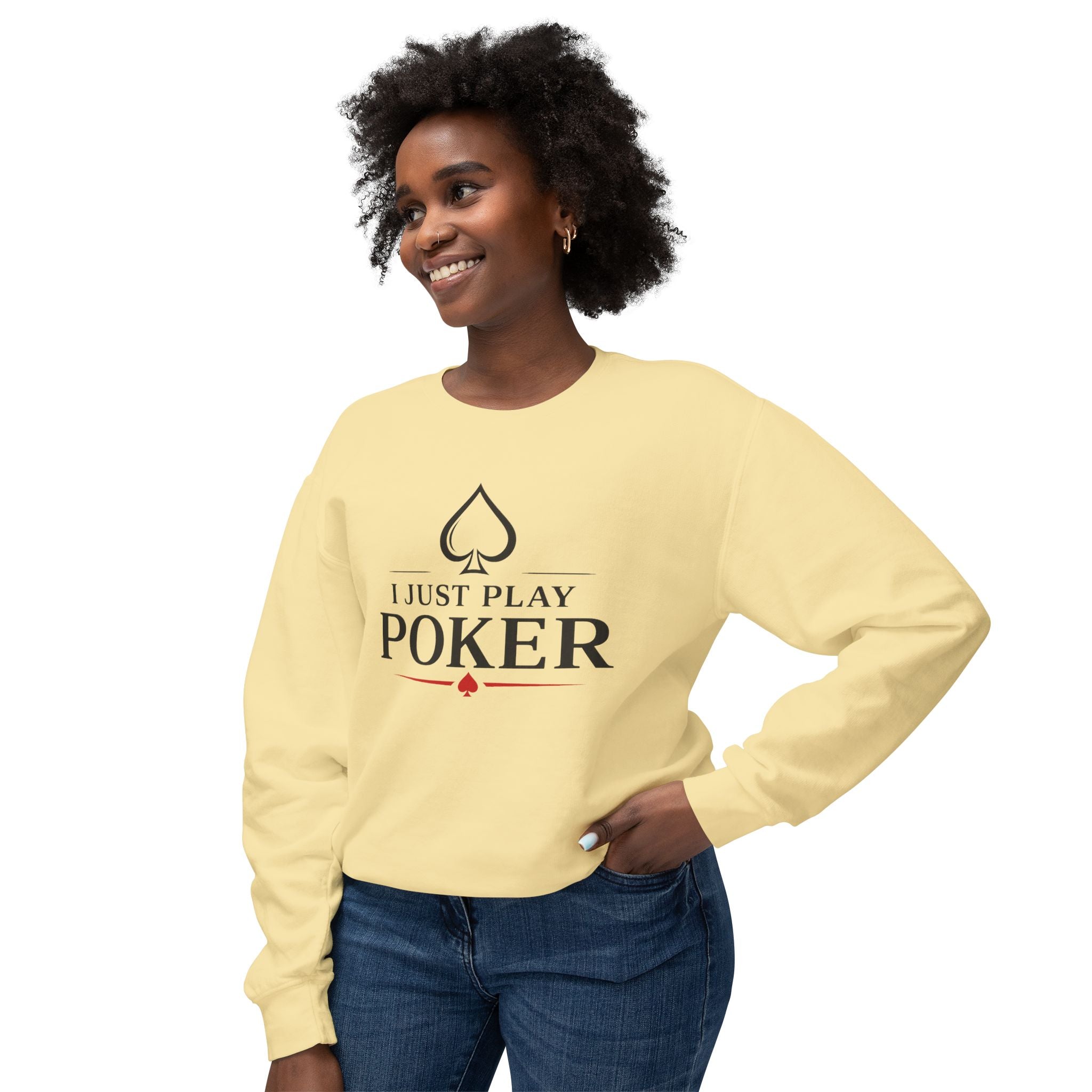 Tournament Life Poker Crewneck Sweatshirt (black logo) — I Just Play Poker Pullover