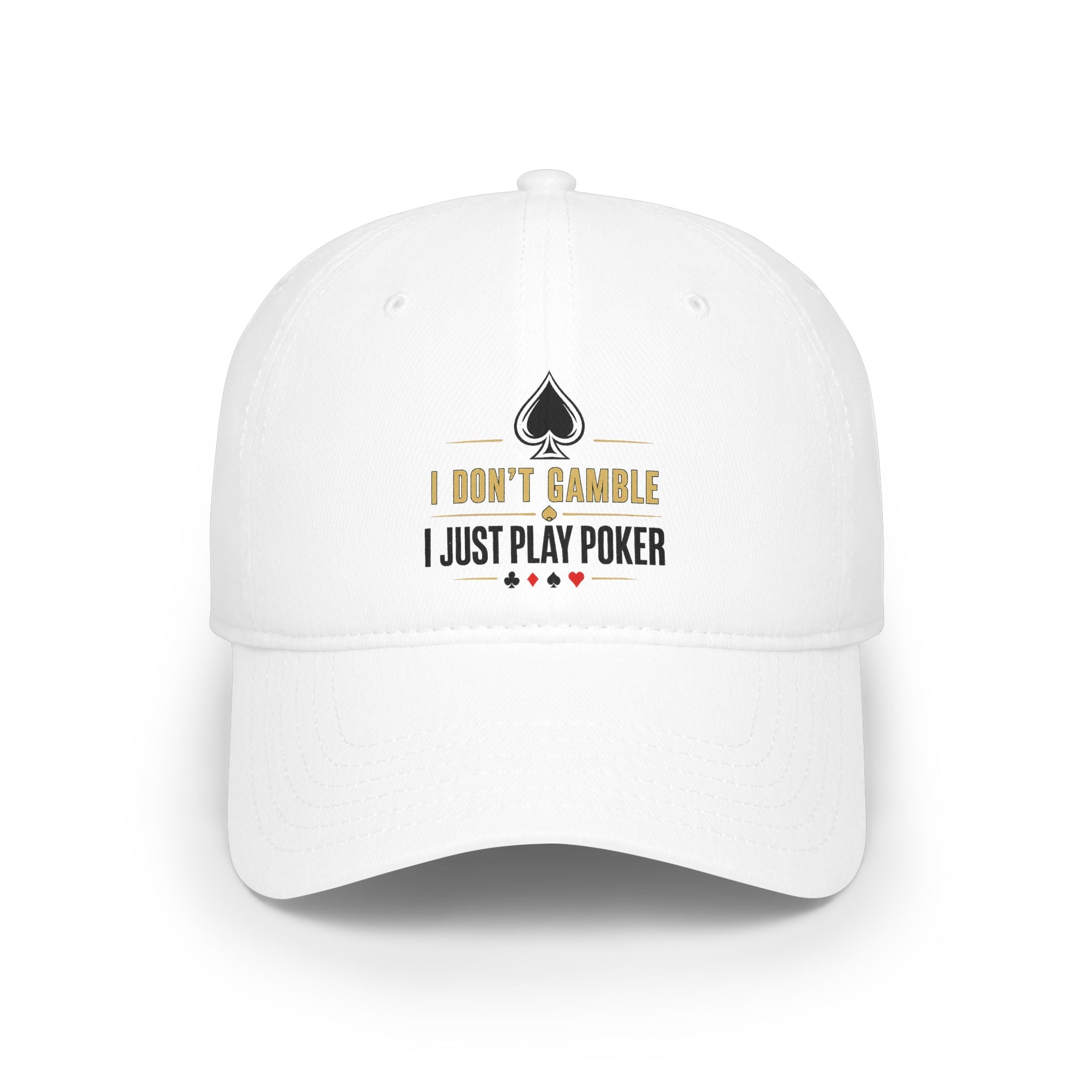 Slow Play Poker Cap (gold/black logo) - I Just Play Poker