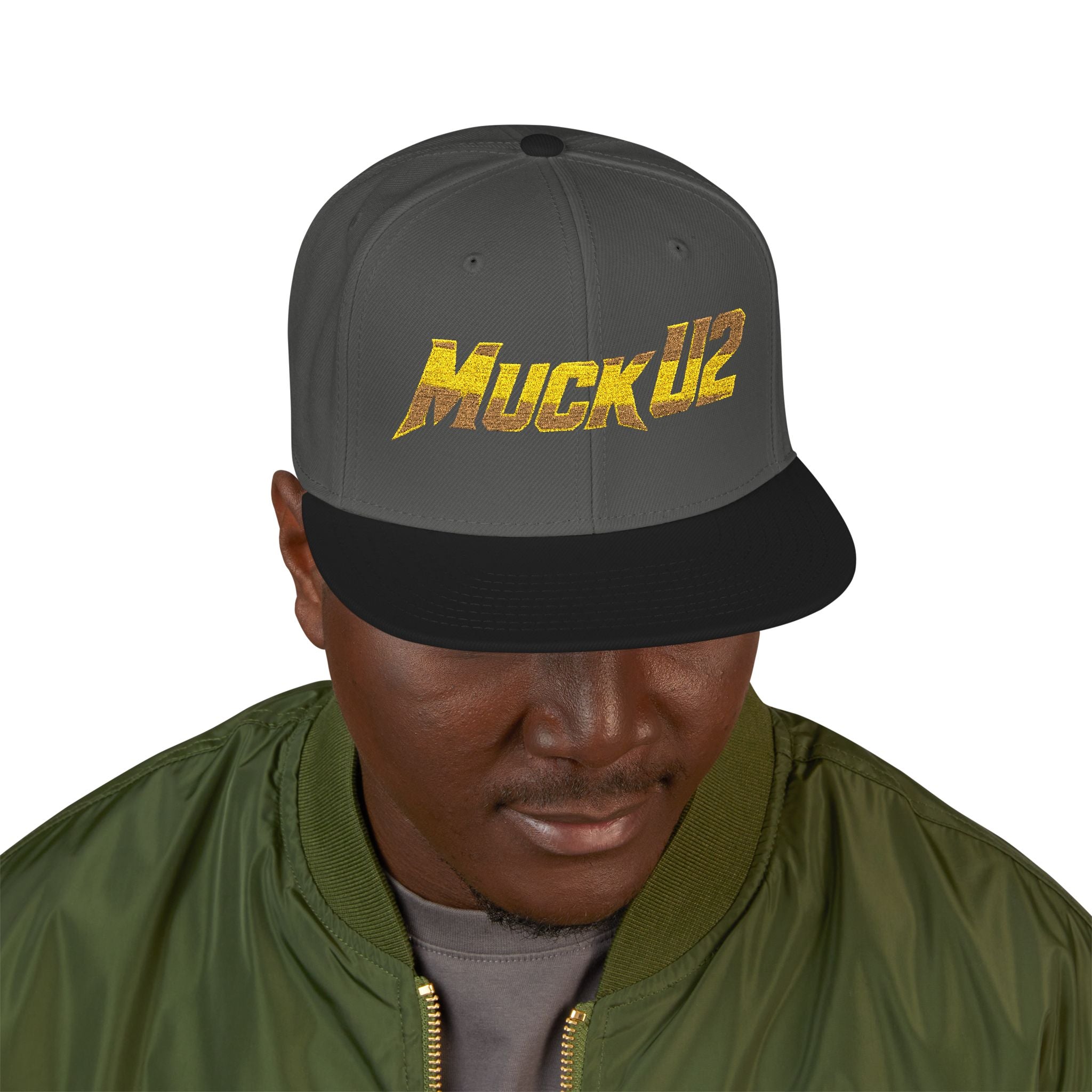MuckU2 Snapback Poker Cap (blk/red logo SKU1004)