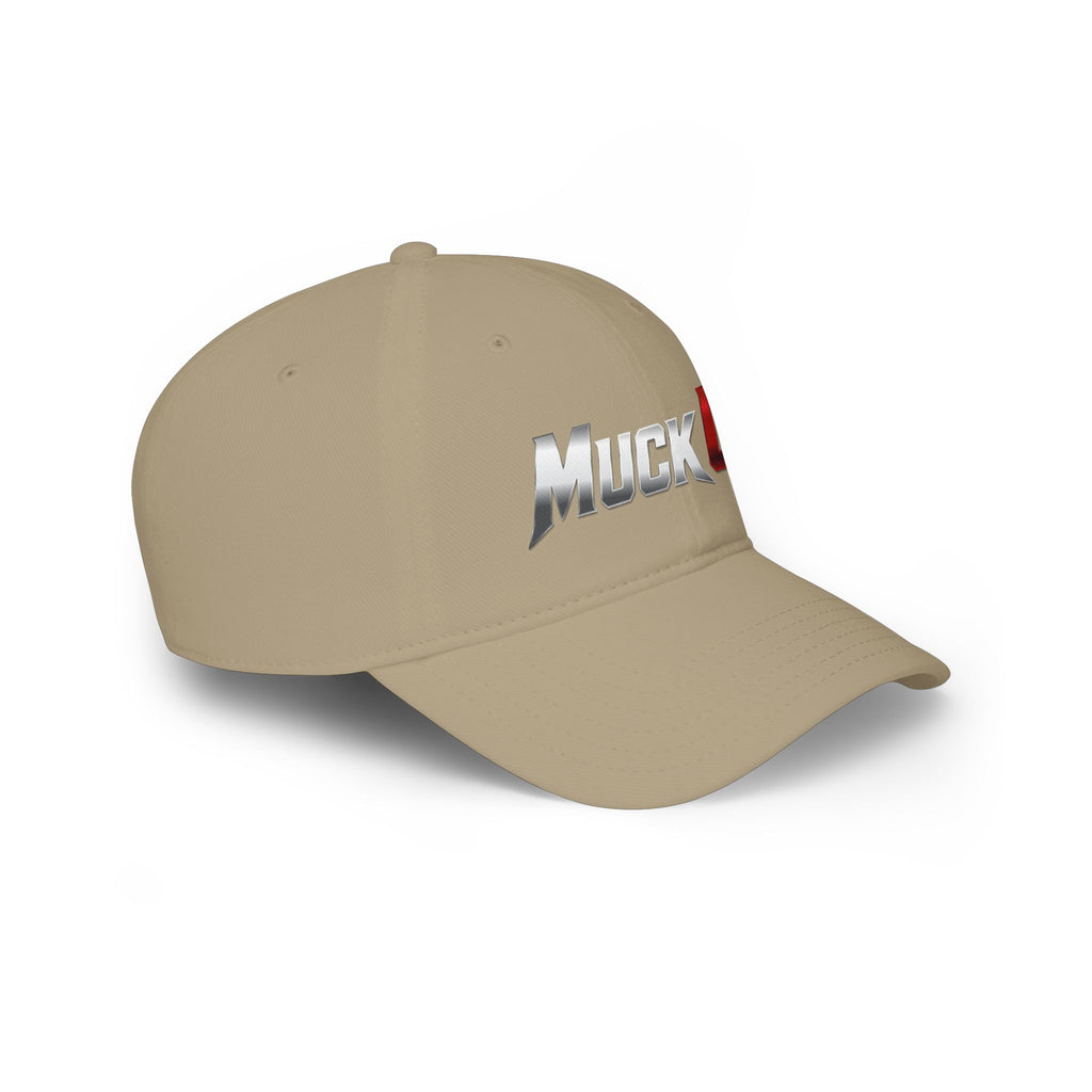 MuckU2 Poker Cap (gradient silver/red logo/SKU 100072)