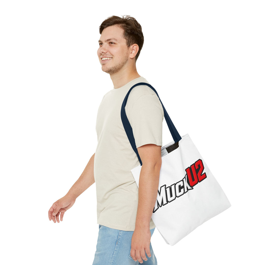 MuckU2 Bubble Canvas Poker Tote Bag (red/white logo SKU 100024)