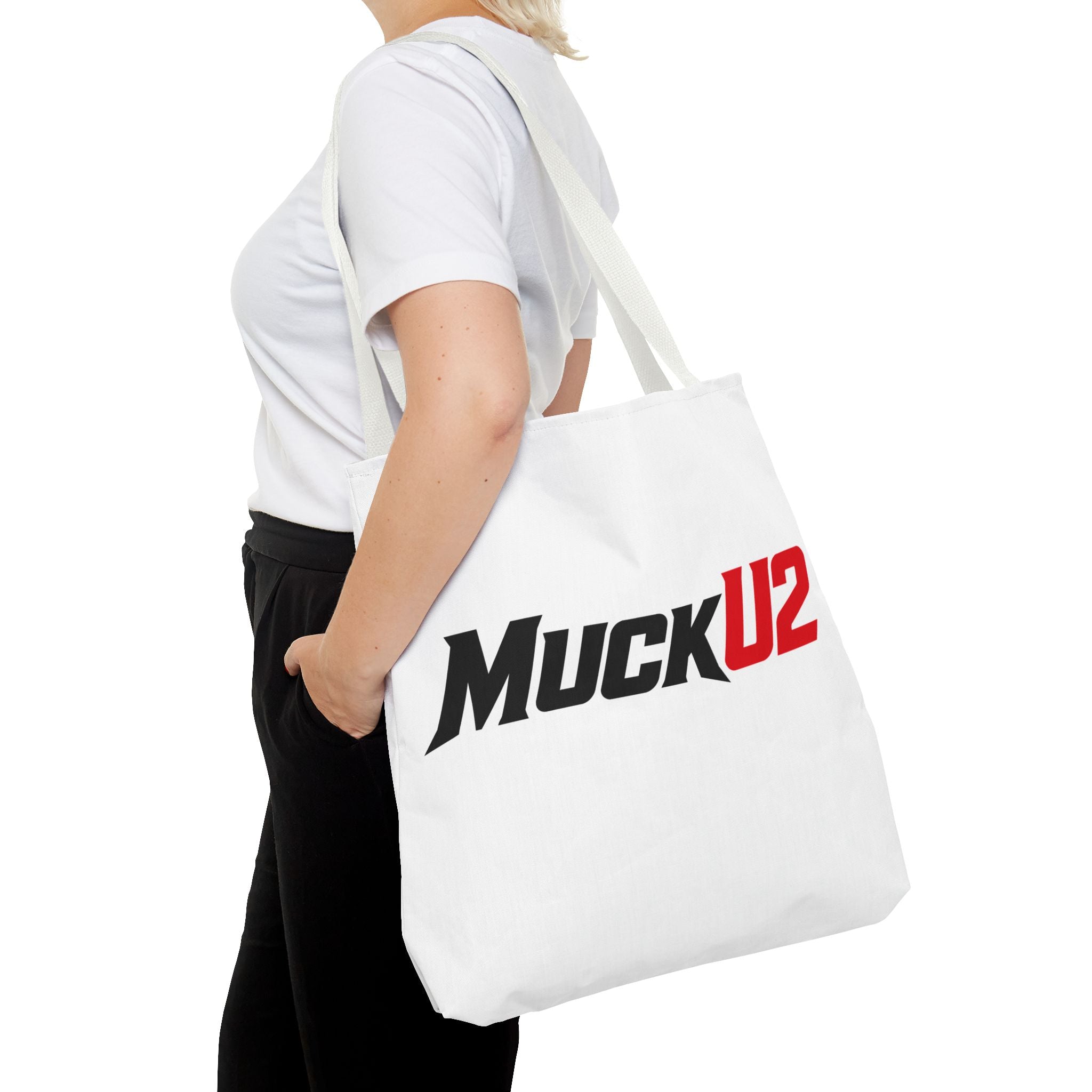 MuckU2 Bubble Canvas Poker Tote Bag (black/red logo SKU 100023)