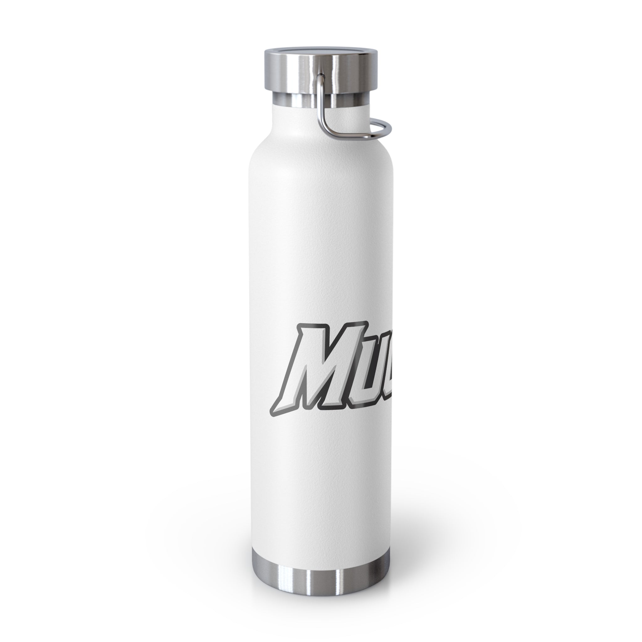 MuckU2 Insulated Water Bottle (white/red outlined logo SKU 100012)