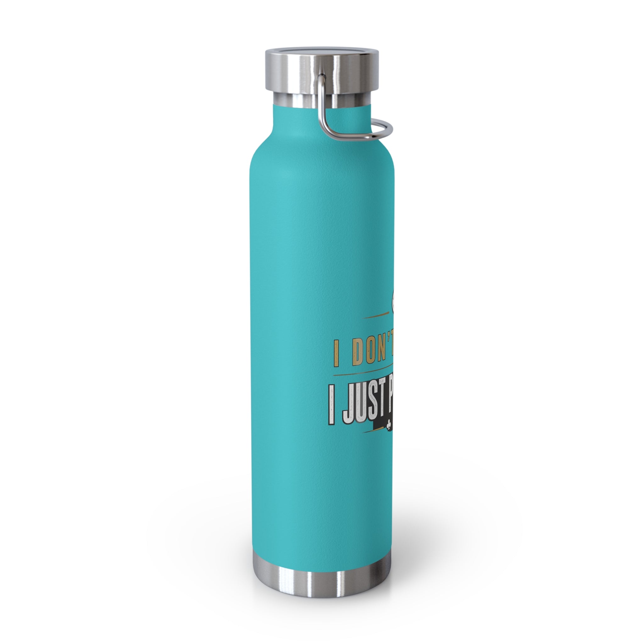 Poker Lover 22oz Copper Vacuum Bottle — “Don't Gamble, Just Play Poker” Insulated Water Bottle