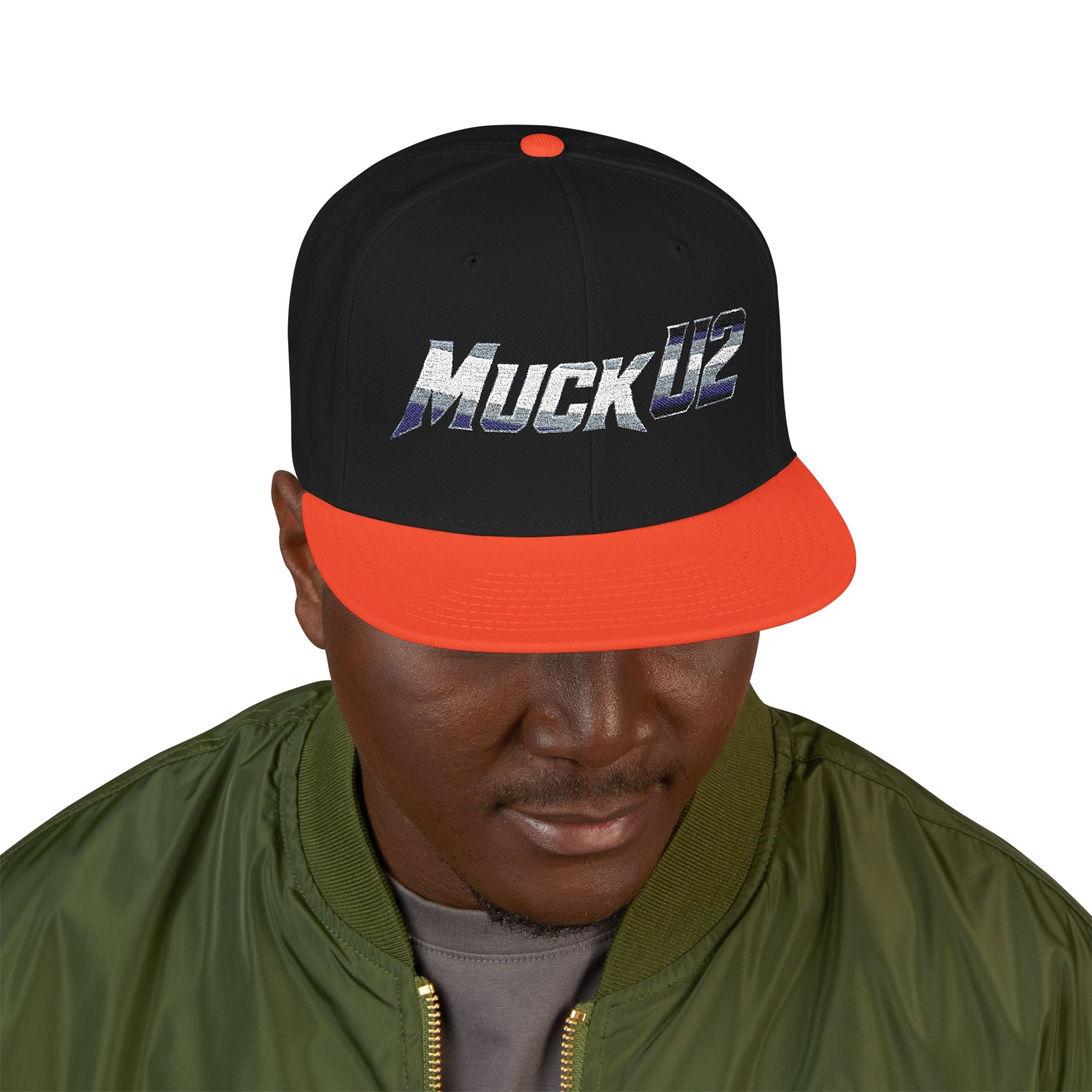 MuckU2 Poker Snapback Cap (gradient silver SKU 10005)