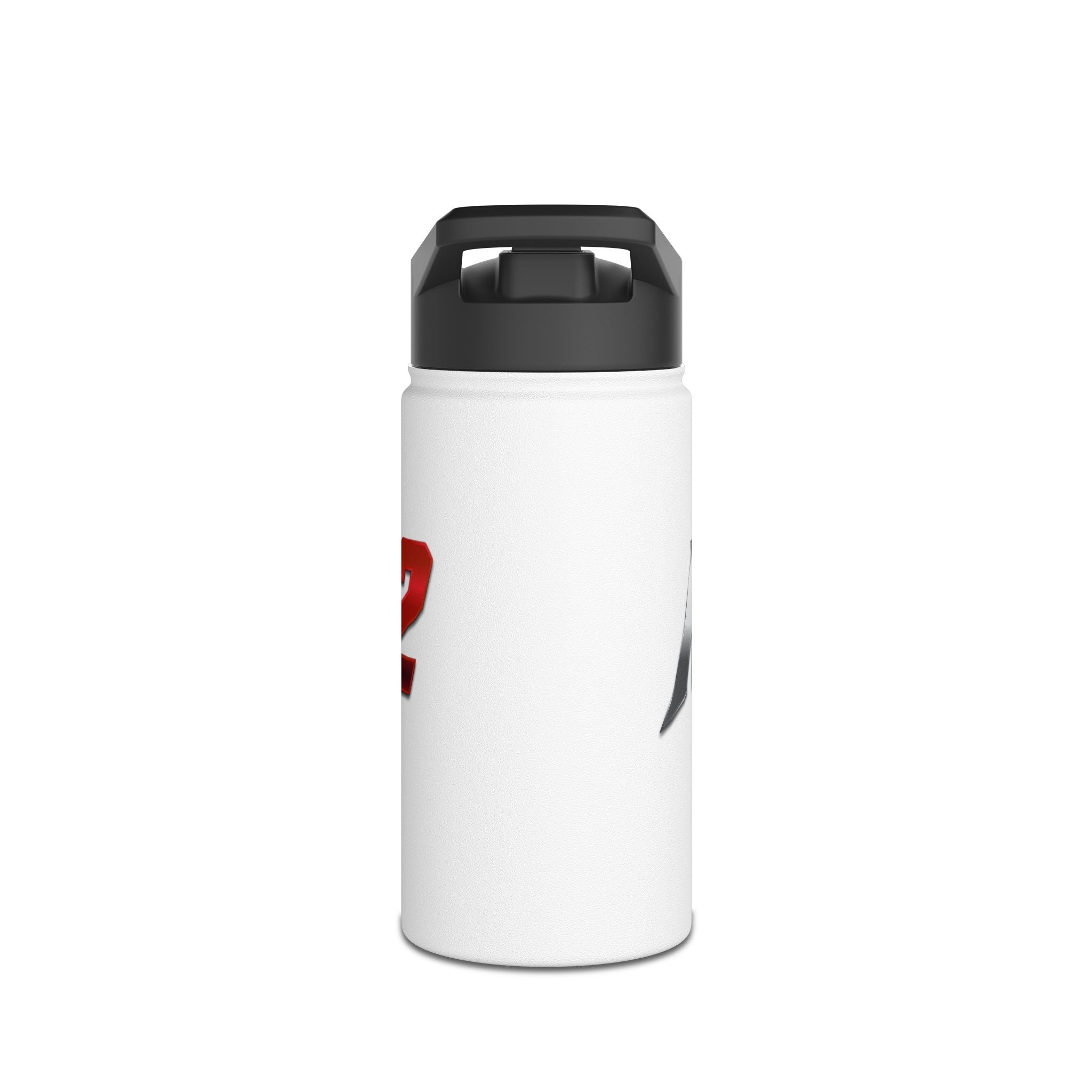 MuckU2 Stainless Steel Poker Water Bottle (gradient silver/red logo/SKU 100031)
