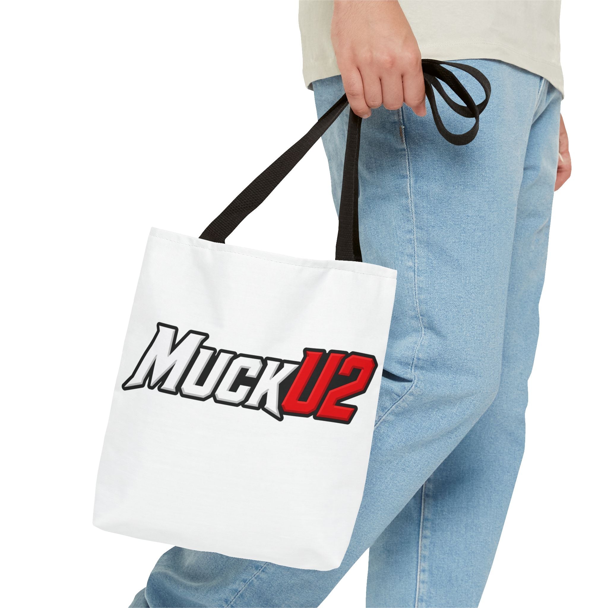 MuckU2 Bubble Canvas Poker Tote Bag (red/white logo SKU 100024)