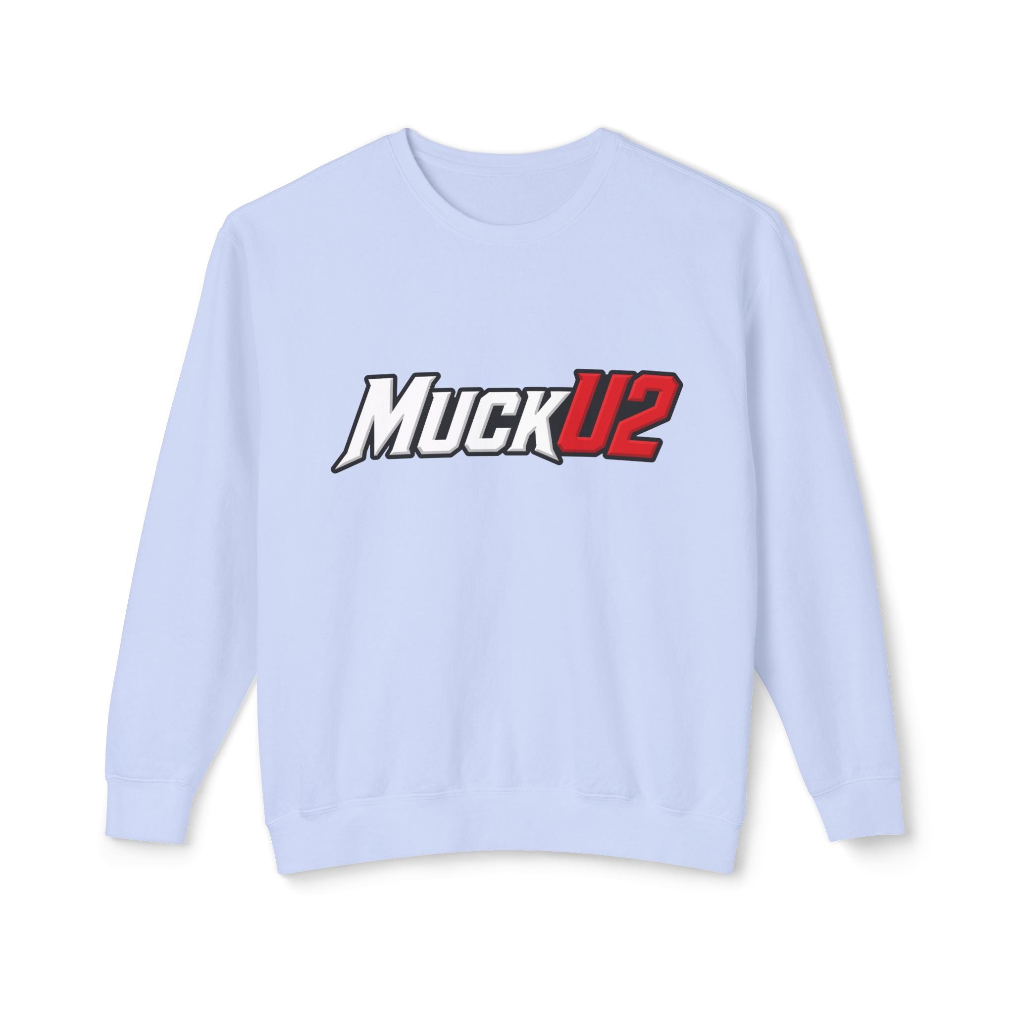 MuckU2 Poker Crewneck Sweatshirt (white/red logo/SKU 100067)