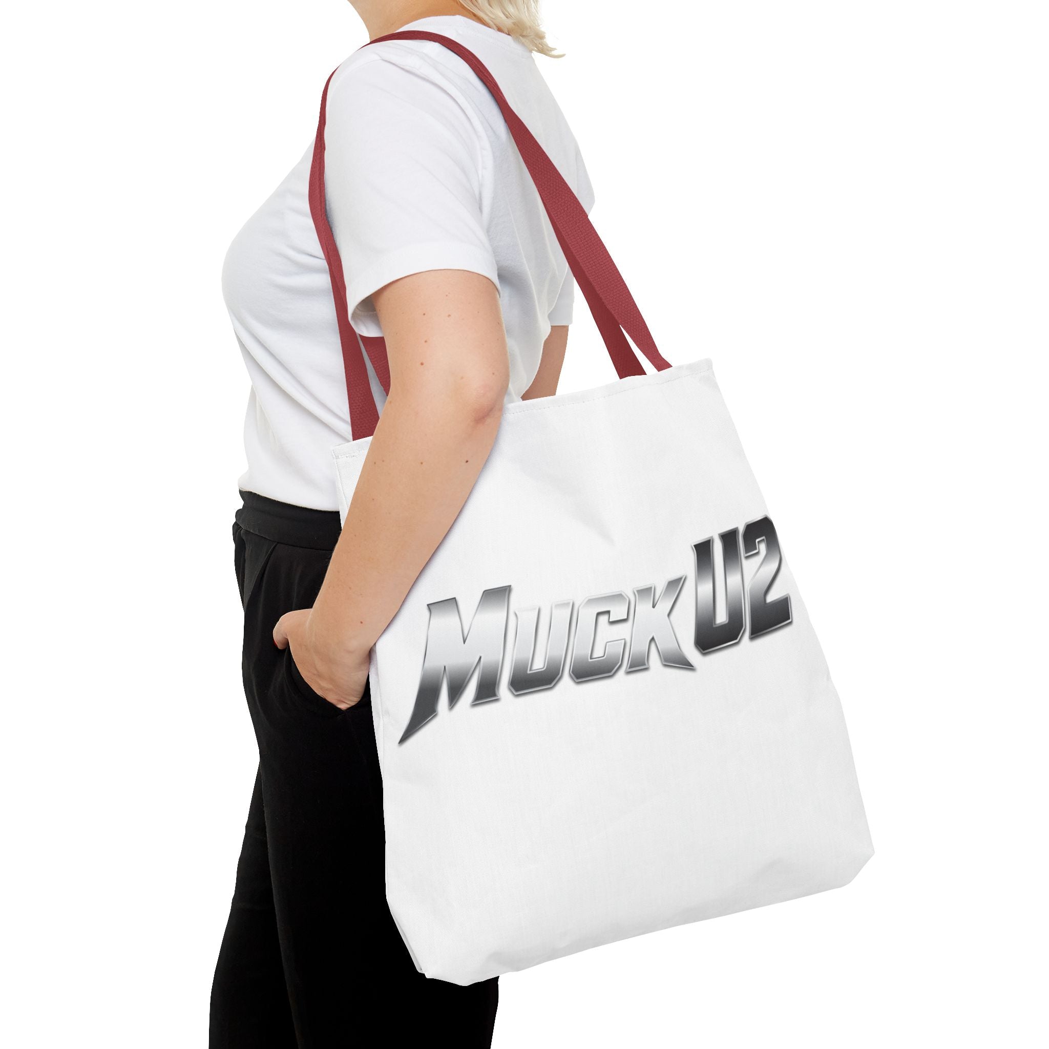 MuckU2 Bubble Canvas Poker Tote Bag (gradient silver logo SKU 100022)