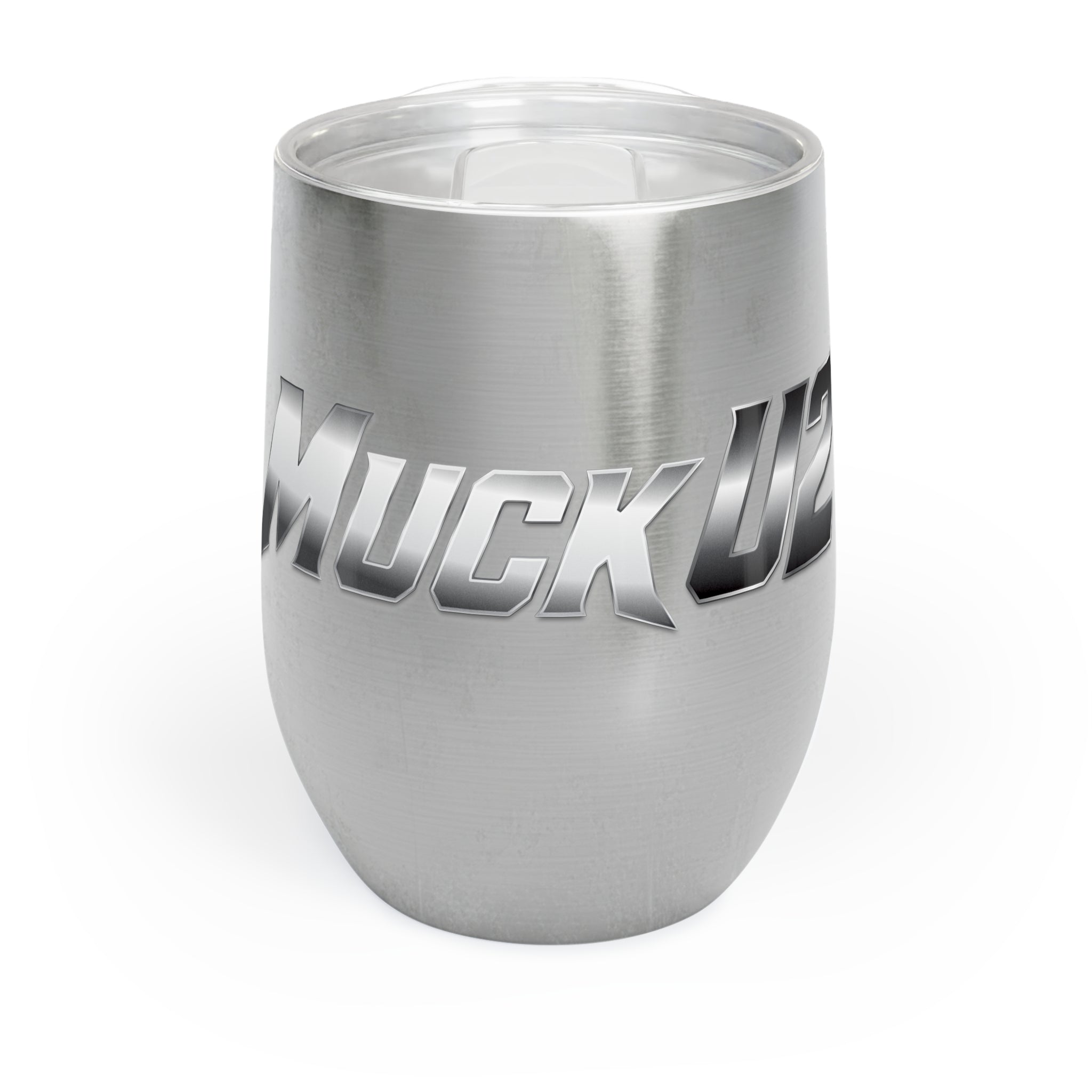 MuckU2 Wine Tumbler (gradient silver logo/SKU 100018)