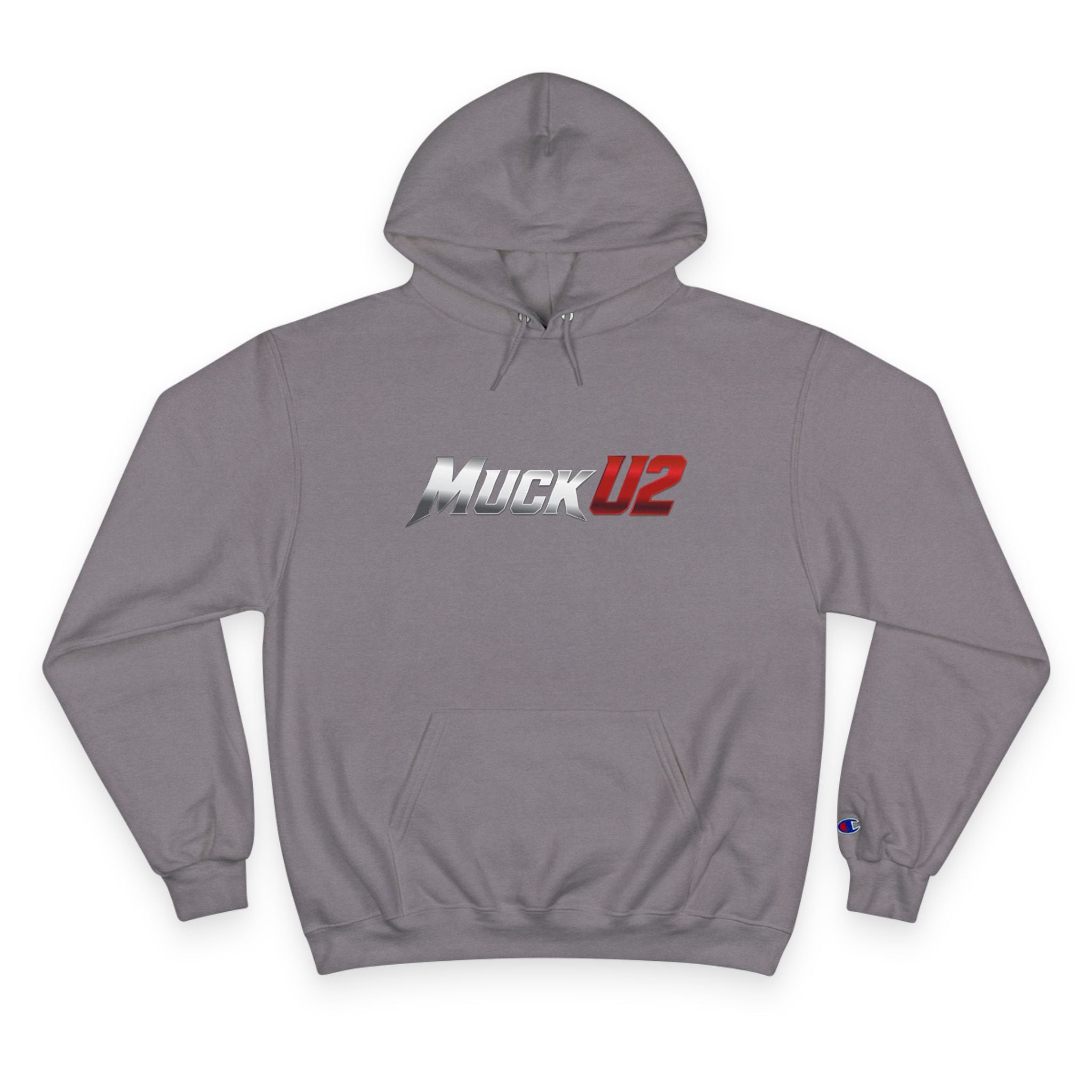 MuckU2 Poker Hoodie (gradient silver/red logo/SKU 100050)