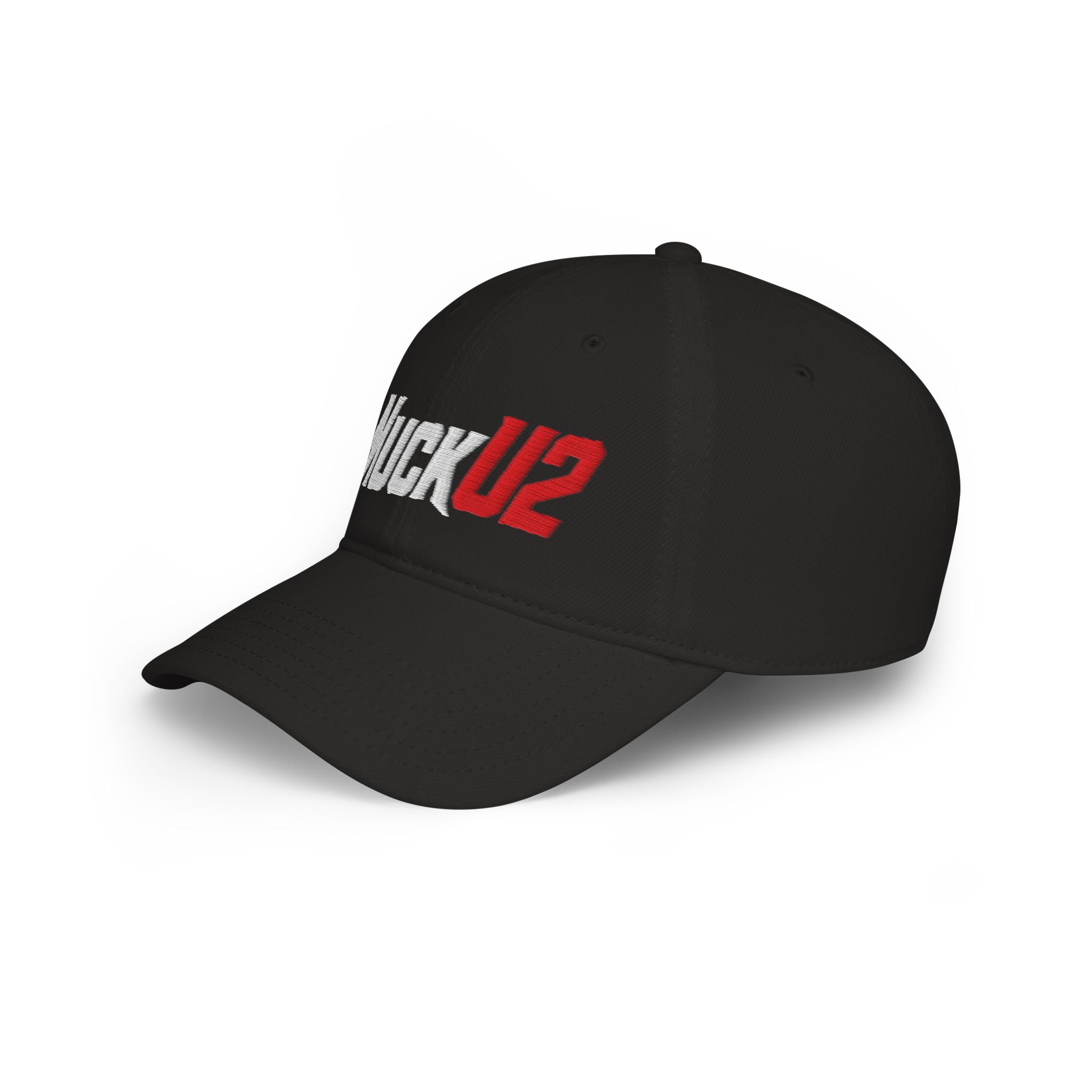 MuckU2 Poker Cap (embroidered white/red logo/SKU 100076)