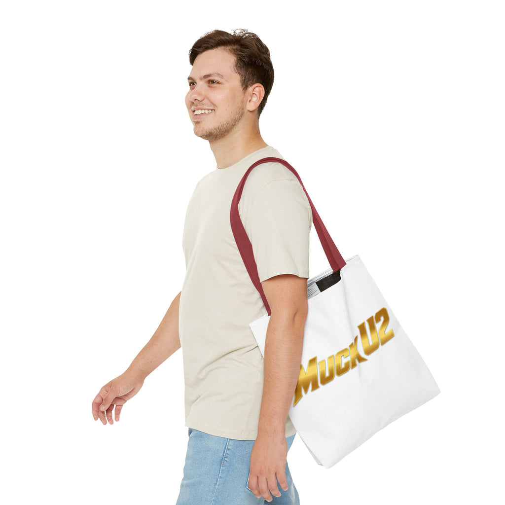 MuckU2 Bubble Canvas Poker Tote Bag (gold logo SKU 100020)