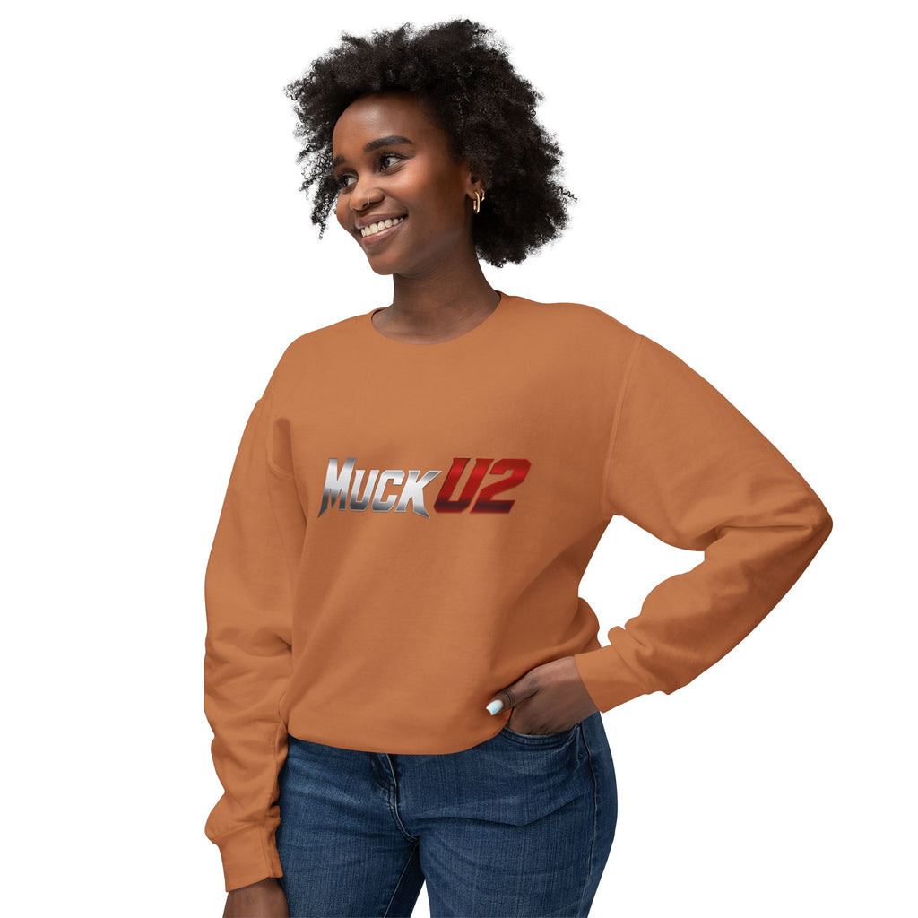MuckU2 Poker Crewneck Sweatshirt (gradient silver/red logo/SKU 100064)
