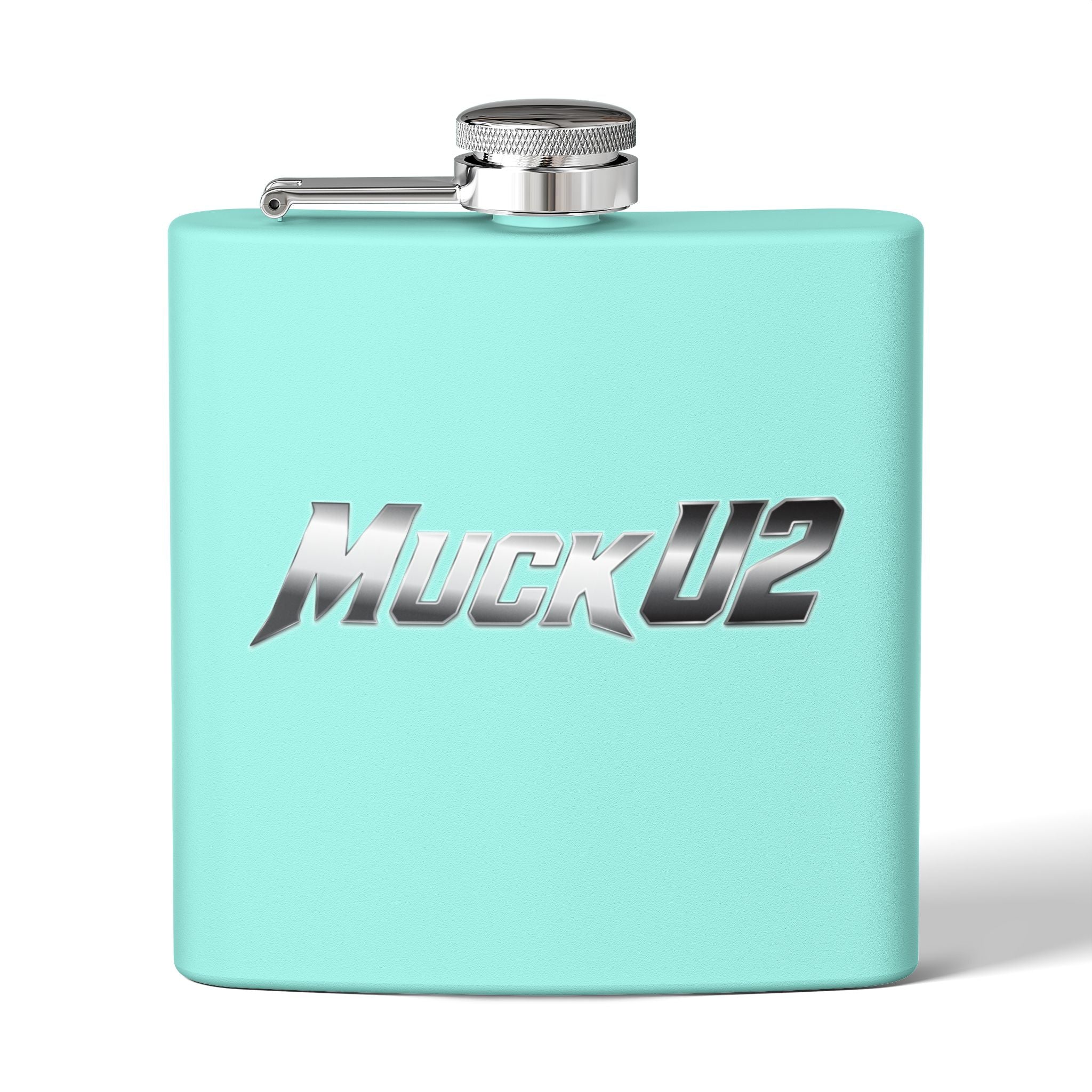 MuckU2 Stainless Steel Poker Flask 6oz (gradient silver/black/SKU100033)