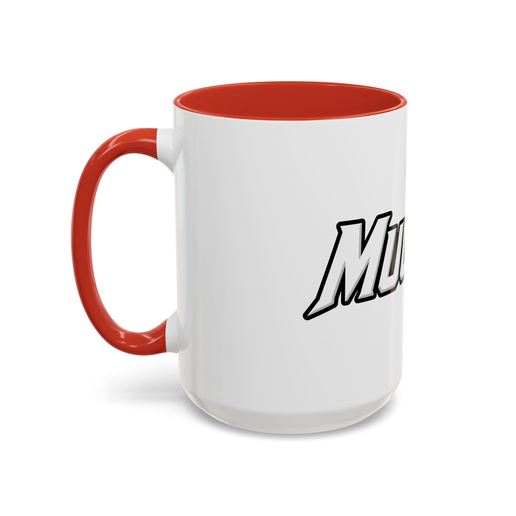 MuckU2 Classic White Mug (white/red logo/SKU 100047)