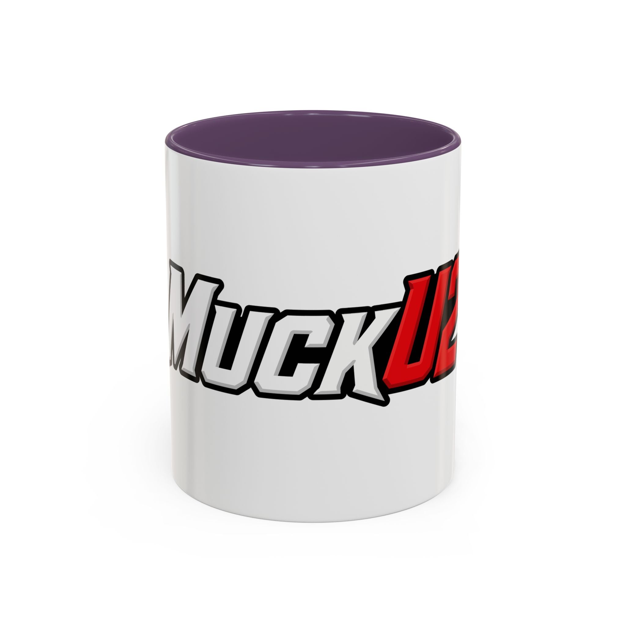 MuckU2 Classic White Mug (white/red logo/SKU 100047)
