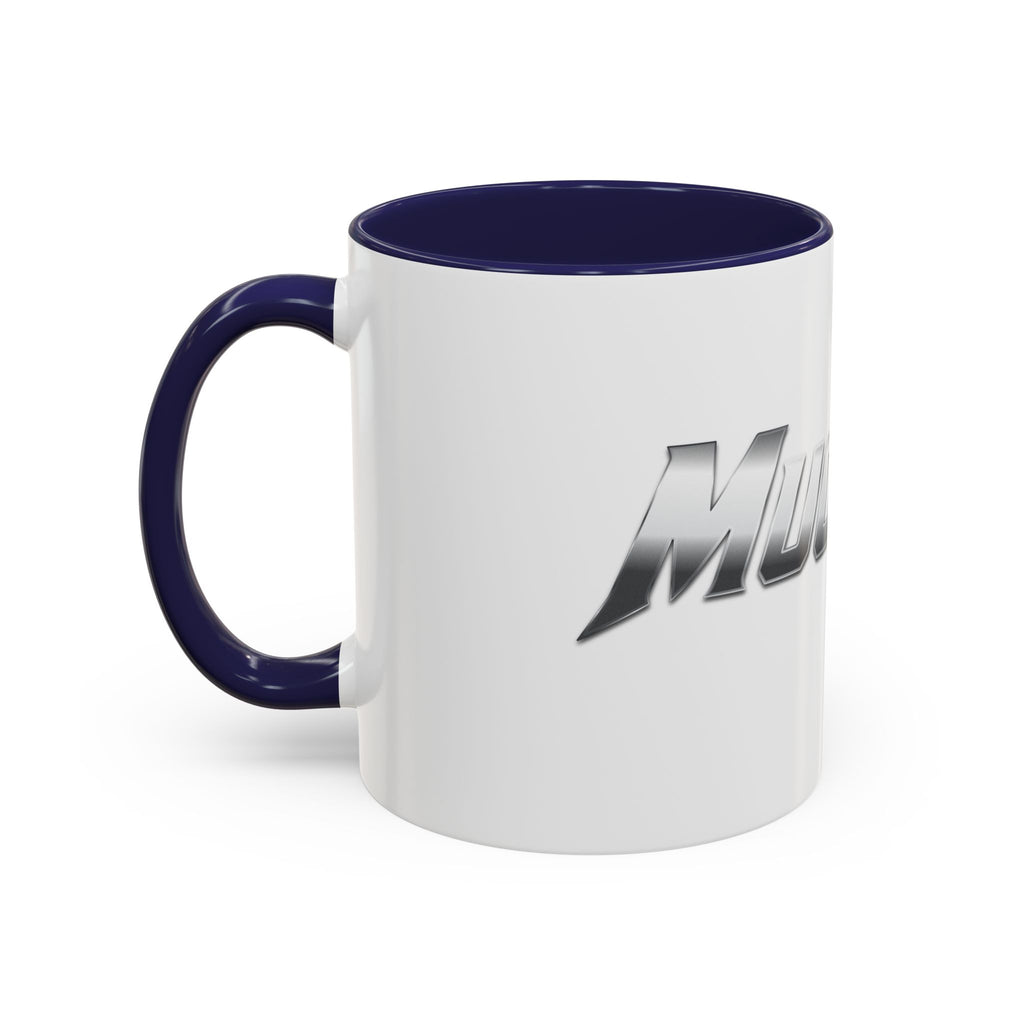 MuckU2 Classic White Mug (gradient silver/black logo/SKU 100043)
