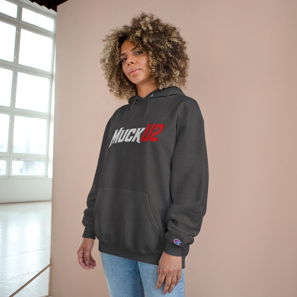 MuckU2 Poker Hoodie (embroidered white/red logo/SKU 100054)