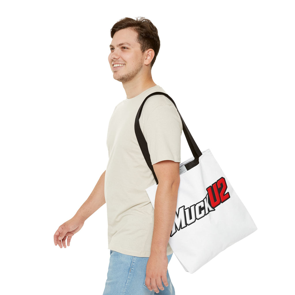 MuckU2 Bubble Canvas Poker Tote Bag (red/white logo SKU 100024)