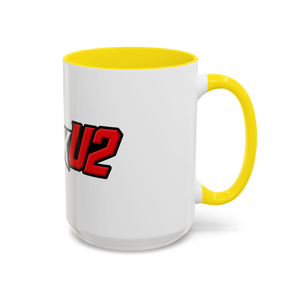 MuckU2 Classic White Mug (white/red logo/SKU 100047)