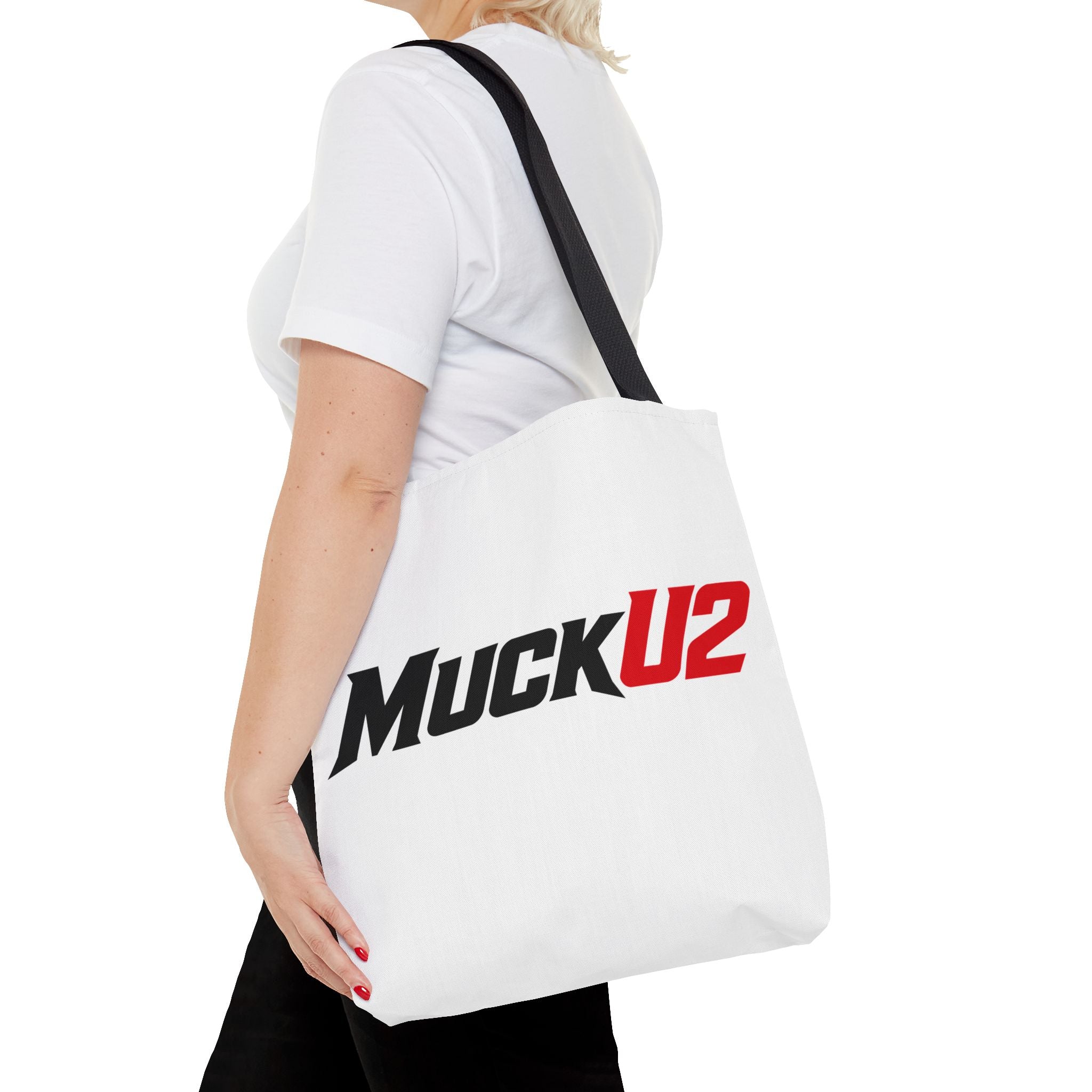 MuckU2 Bubble Canvas Poker Tote Bag (black/red logo SKU 100023)