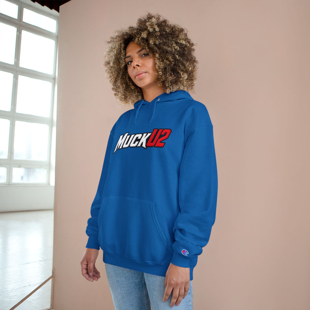 MuckU2 Poker Hoodie (white/red logo/SKU 100051)
