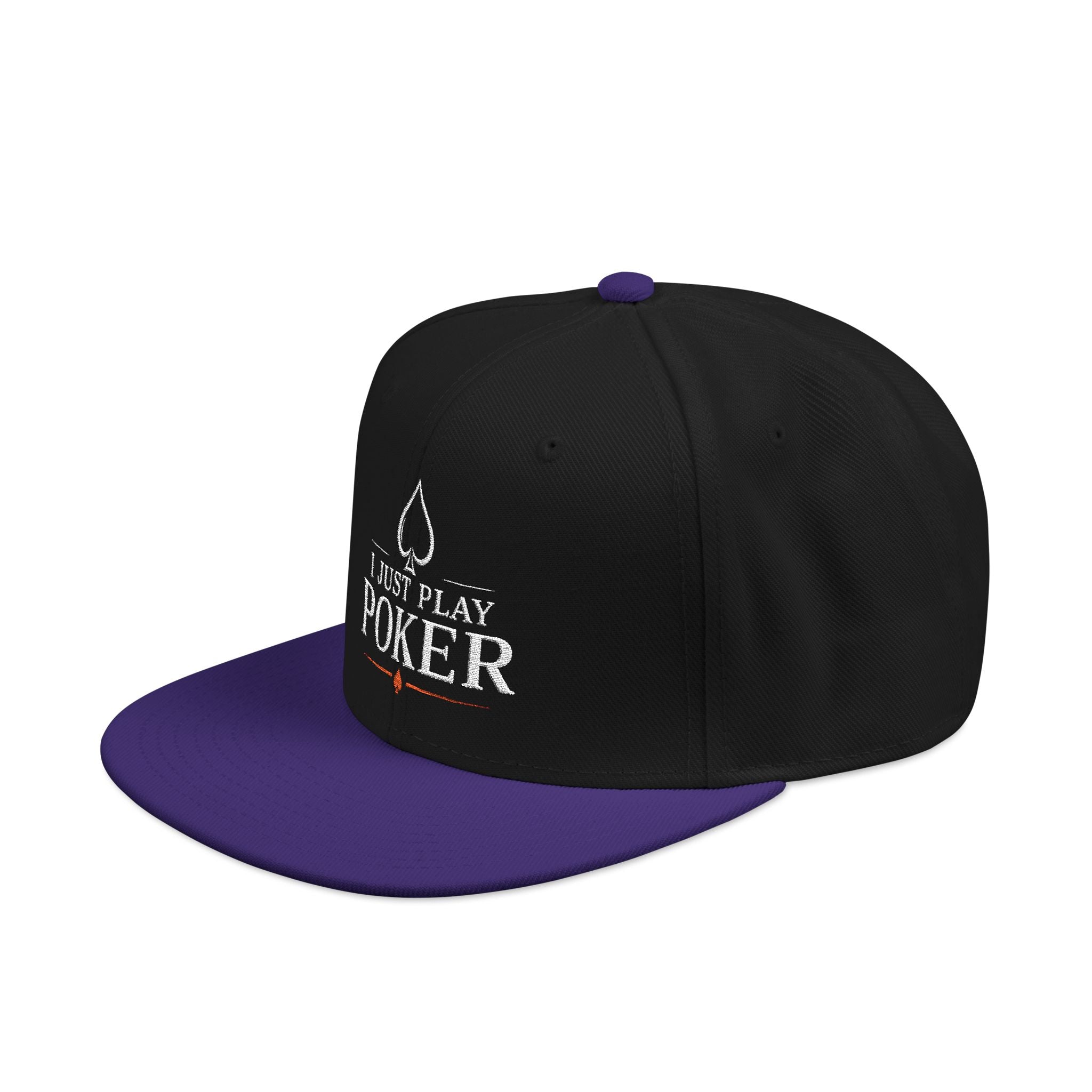 Poker Snapback Hat - 'I Just Play Poker' Embroidered Cap