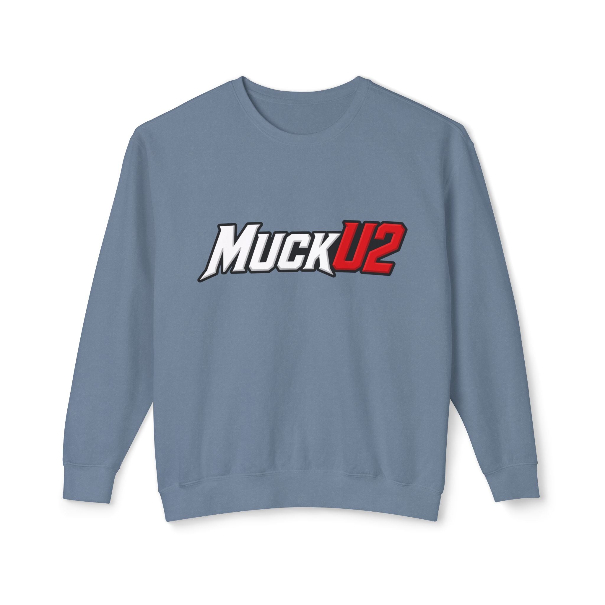 MuckU2 Poker Crewneck Sweatshirt (white/red logo/SKU 100067)